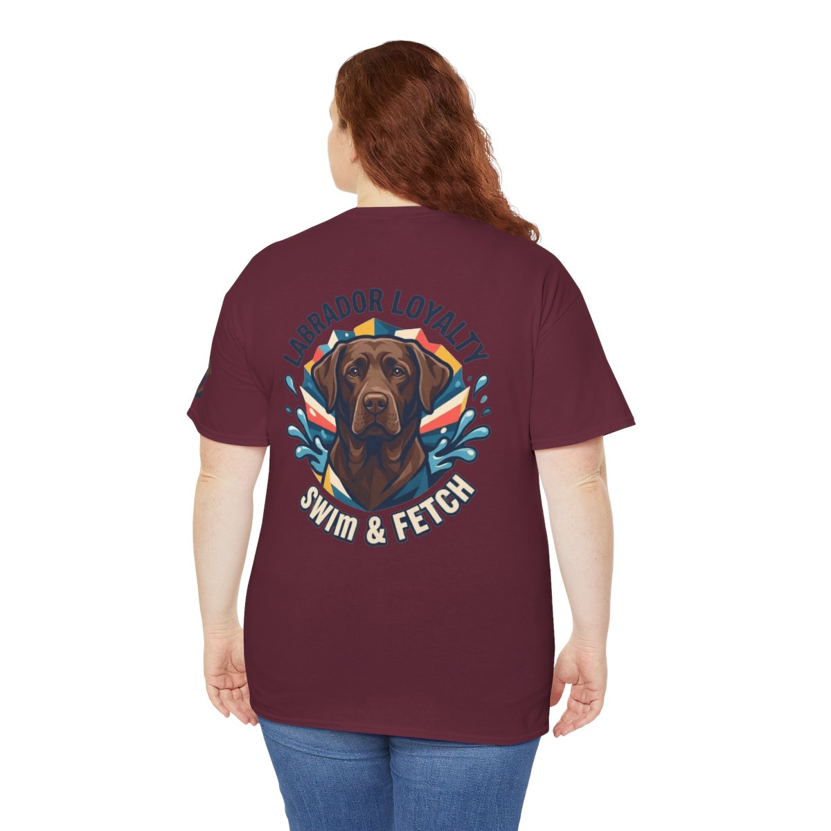 Color: Maroon | Labrador Loyalty Swim Fetch Premium Graphic Tee
