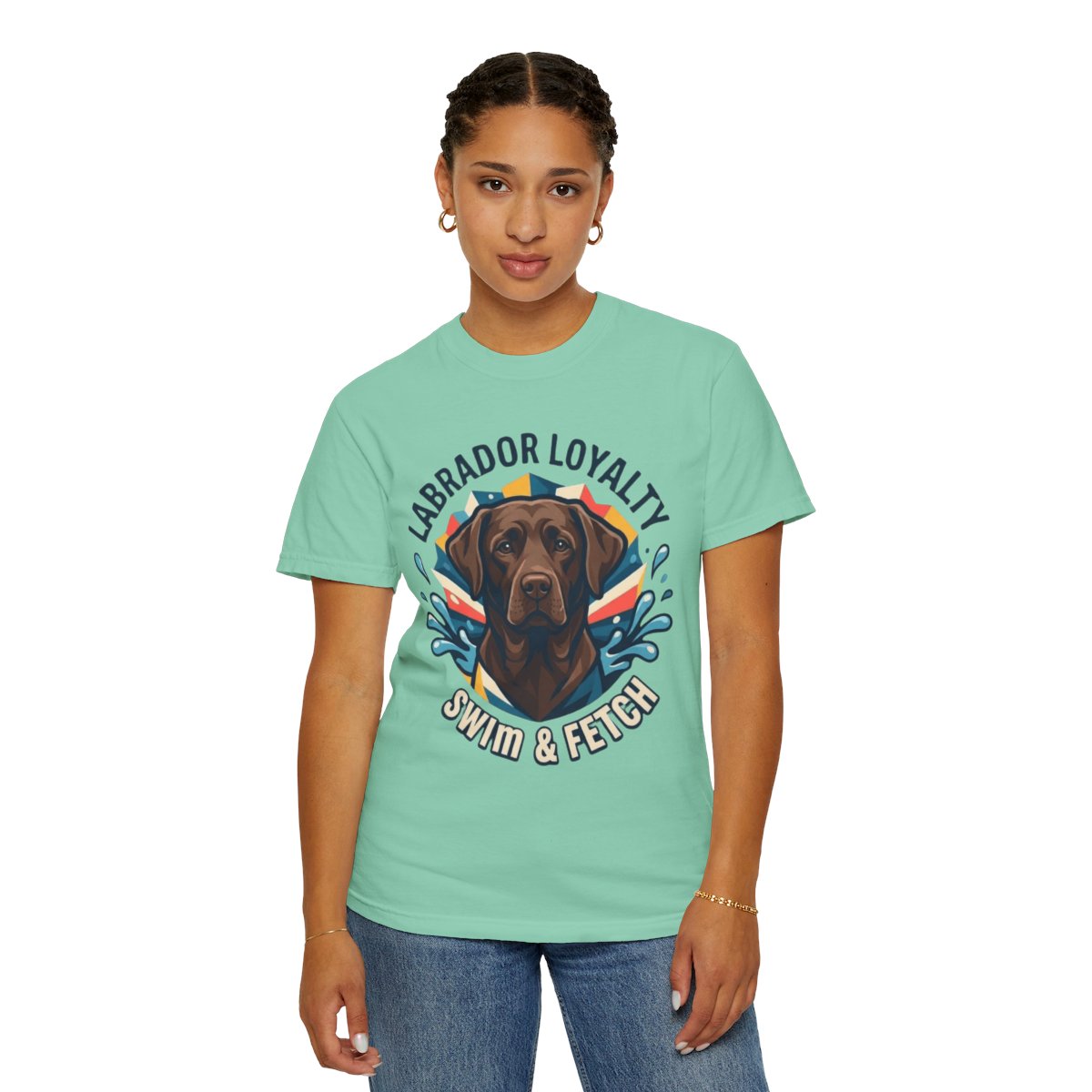 Color: Island Reef | Labrador Loyalty Swim Fetch Unisex Garment-Dyed Tee