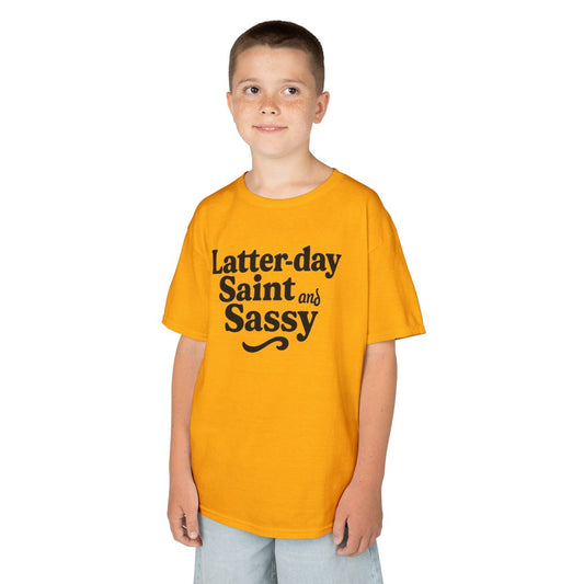 Color: Gold | Latter Day Saint and Sassy Kids Tee
