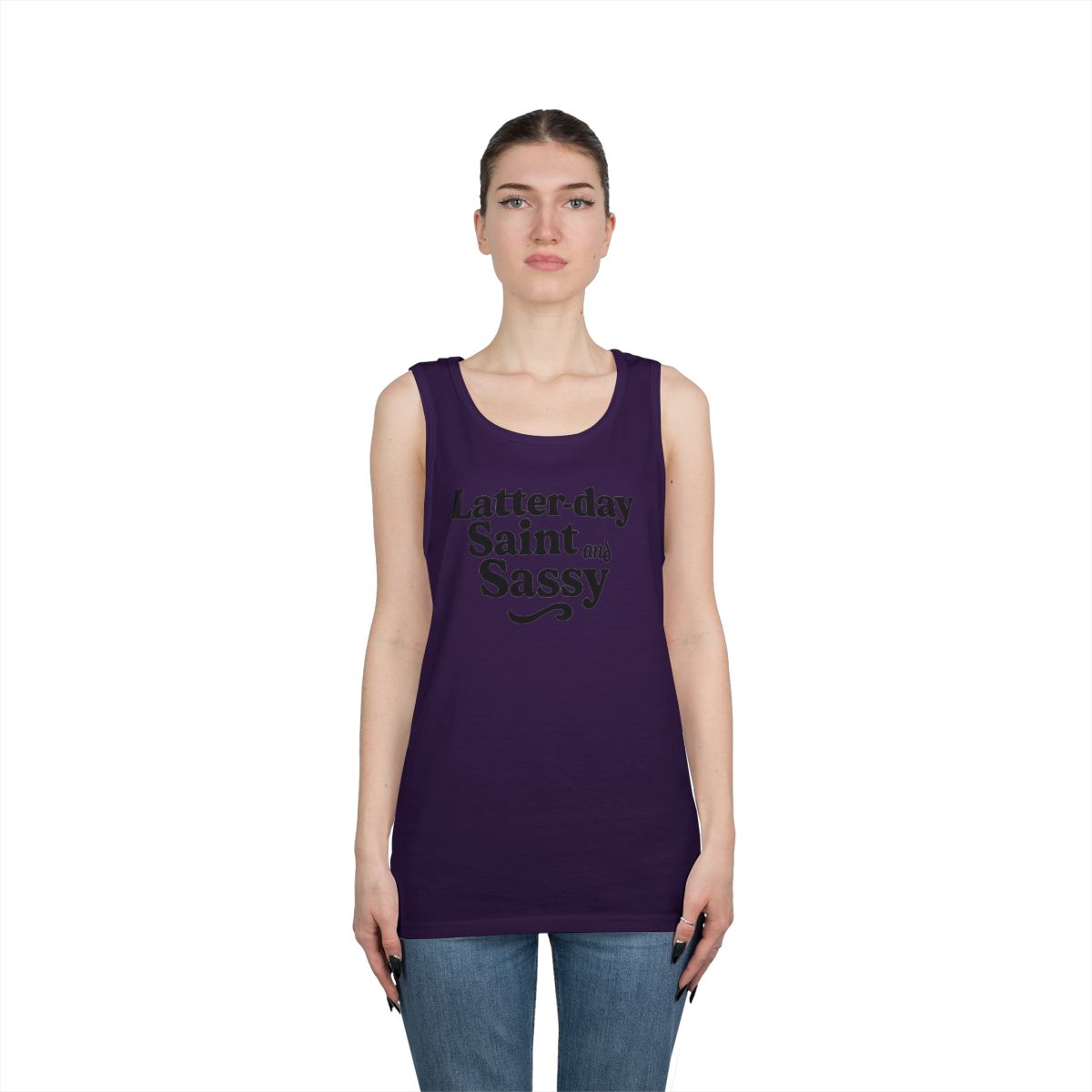 Color: Purple | Latter Day Saint and Sassy Tank Top