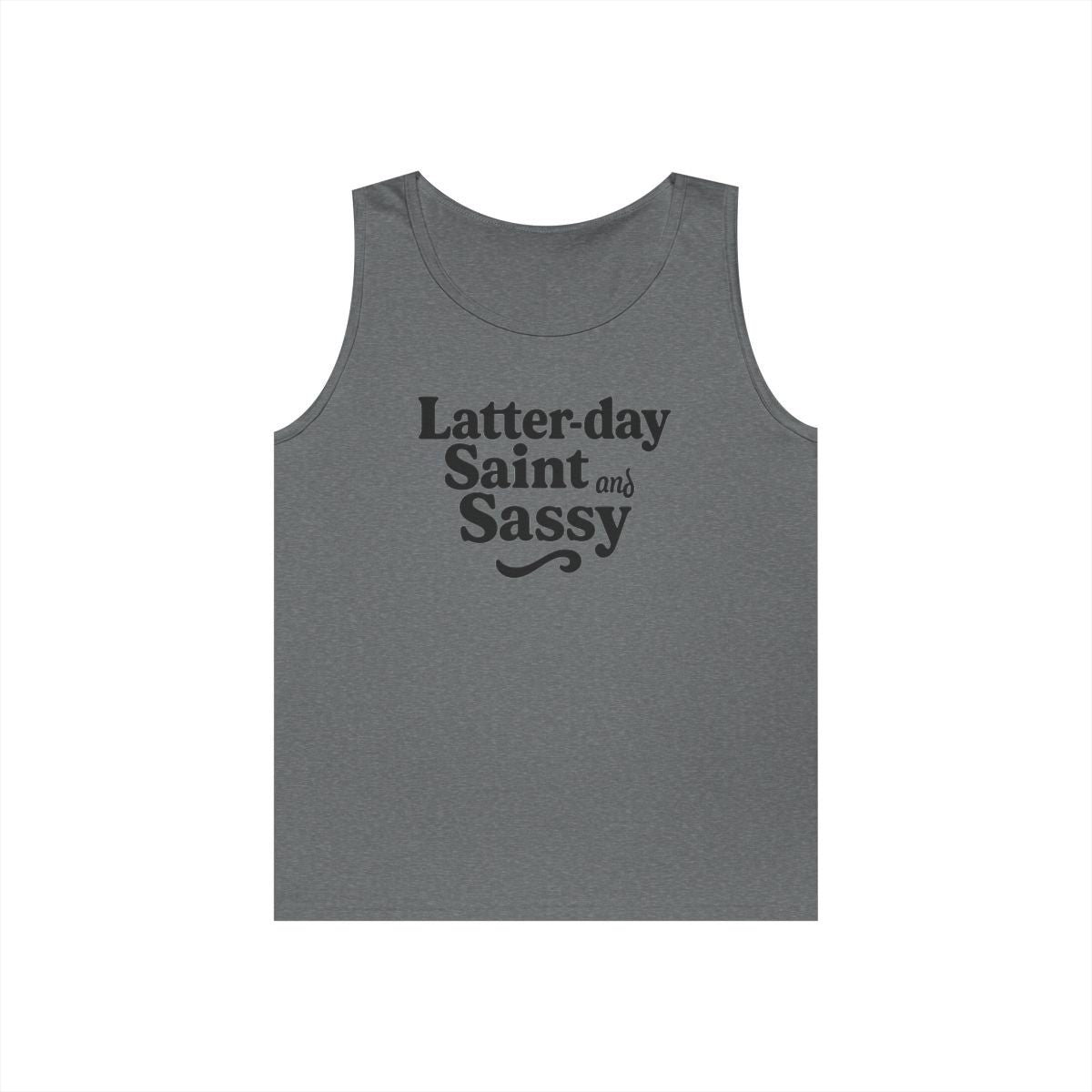 Color: Graphite Heather | Latter Day Saint and Sassy Tank Top