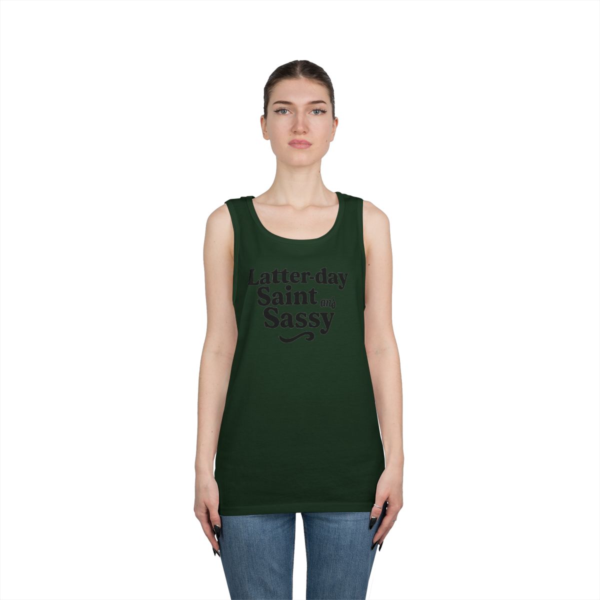 Color: Forest Green | Latter Day Saint and Sassy Tank Top