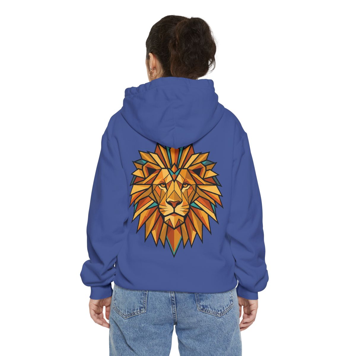 Color: Flo Blue | Leo The Solar Lion Garment-Dyed Hoodie