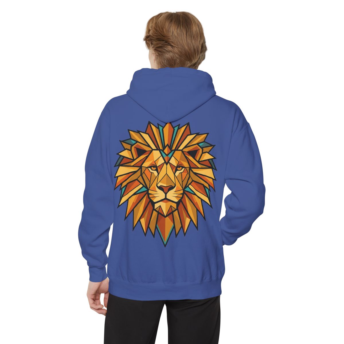 Color: Flo Blue | Leo The Solar Lion Garment-Dyed Hoodie