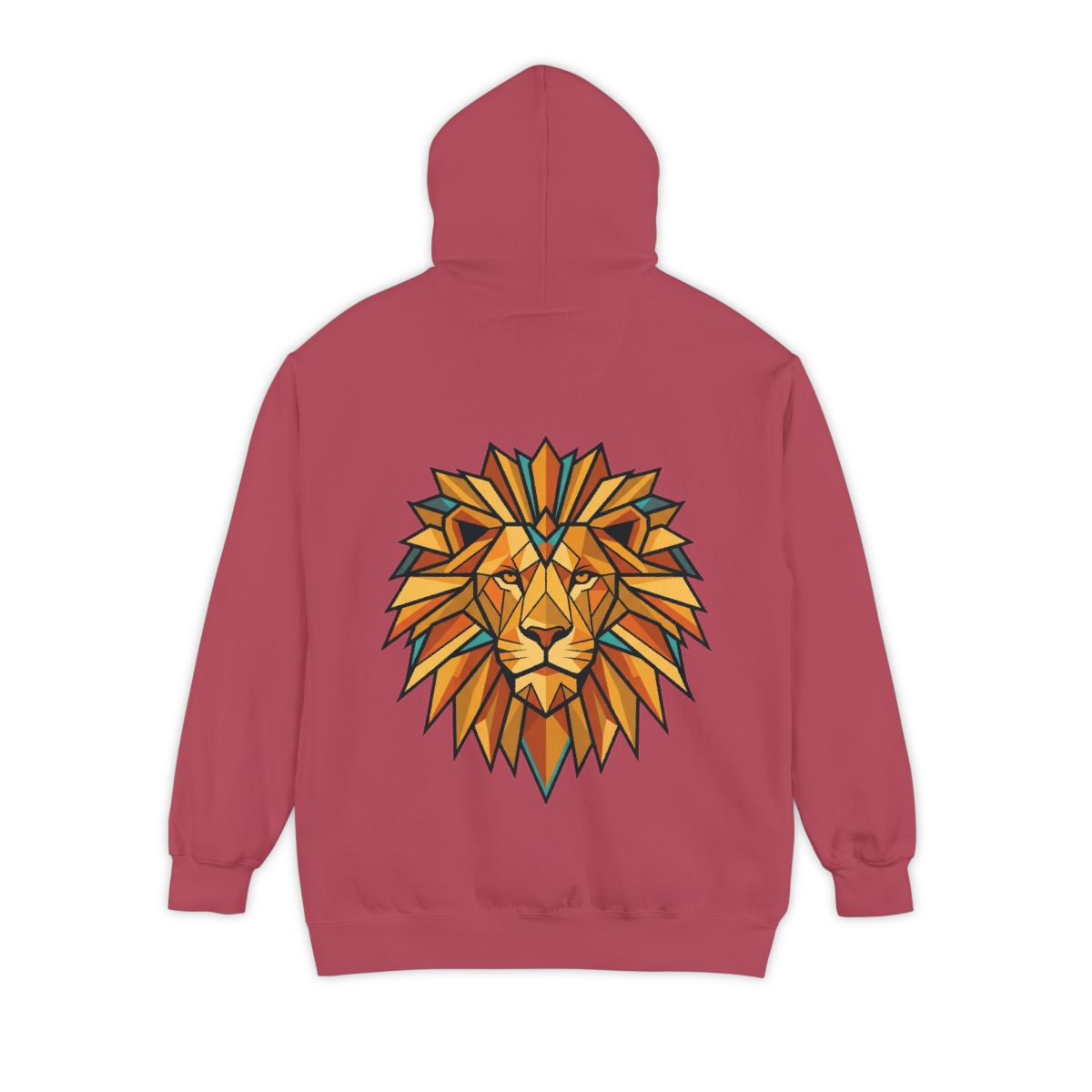 Color: Crimson | Leo The Solar Lion Garment-Dyed Hoodie