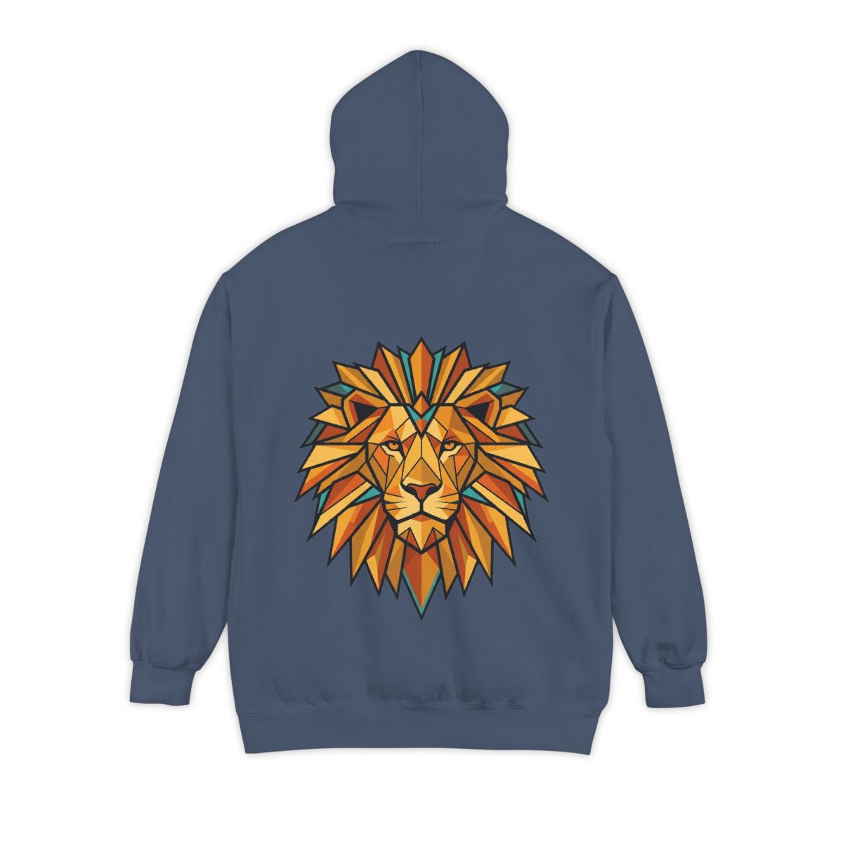 Color: Denim | Leo The Solar Lion Garment-Dyed Hoodie