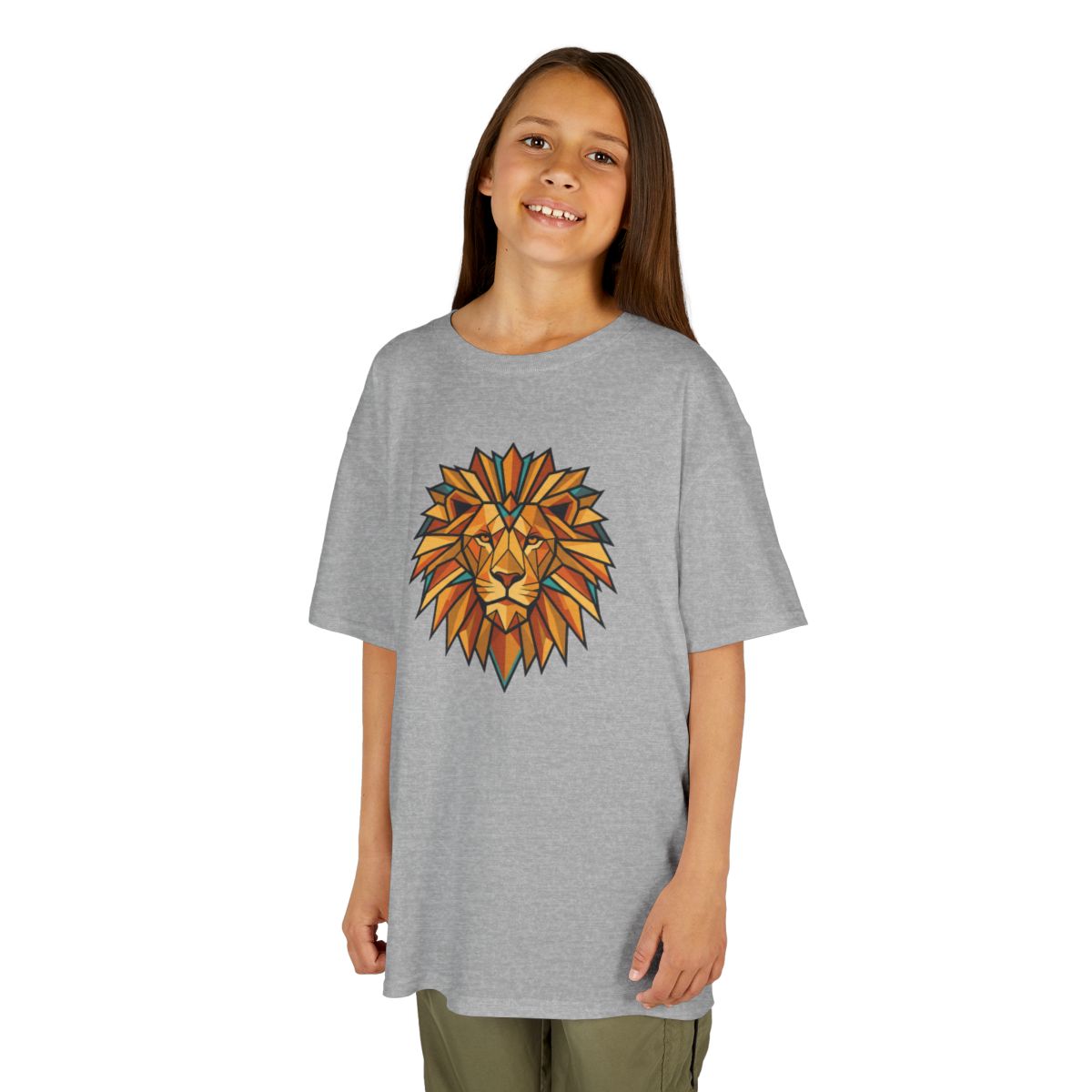 Color: Sport Grey | Leo The Solar Lion Kids Tee