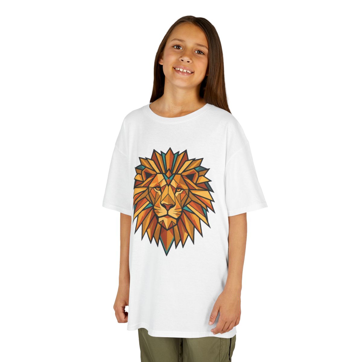 Color: White | Leo The Solar Lion Kids Tee