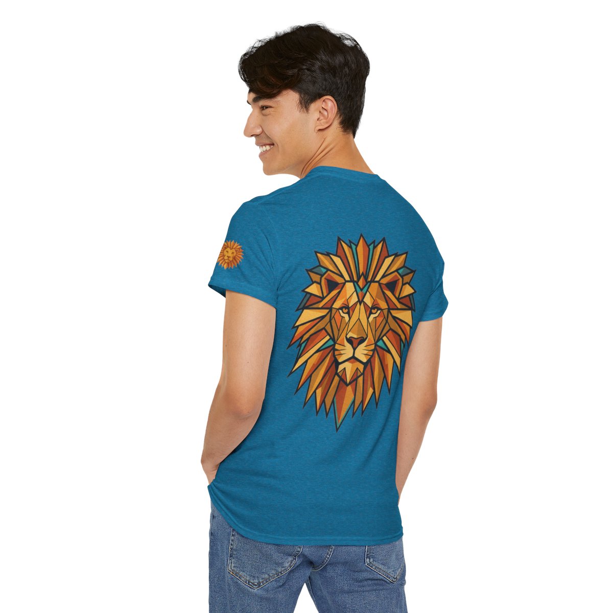 Color: Antique Sapphire | Leo The Solar Lion Premium Graphic Tee