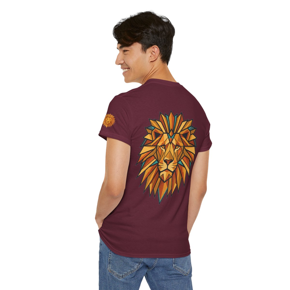 Color: Maroon | Leo The Solar Lion Premium Graphic Tee