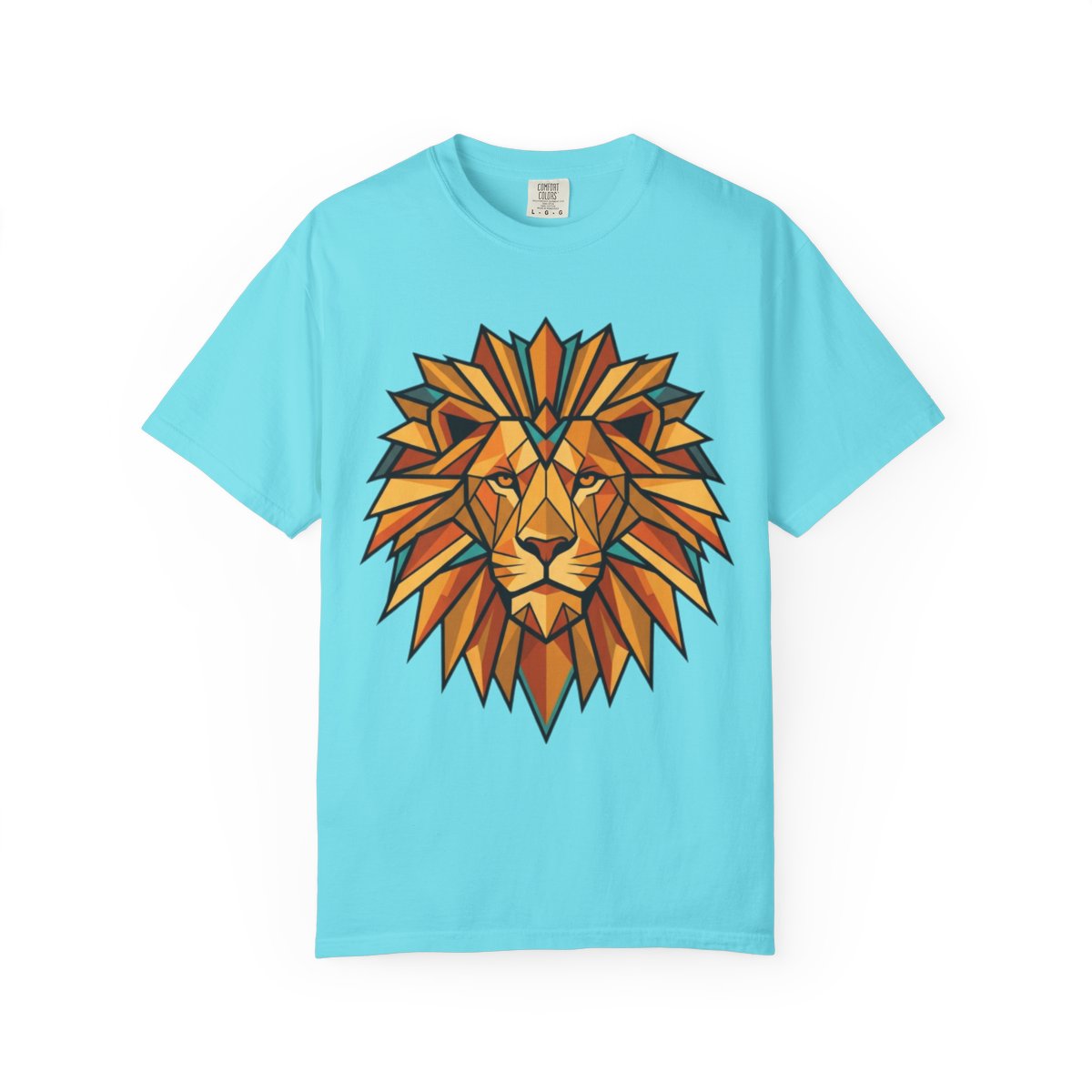 Color: Lagoon Blue | Leo The Solar Lion Unisex Garment-Dyed Tee