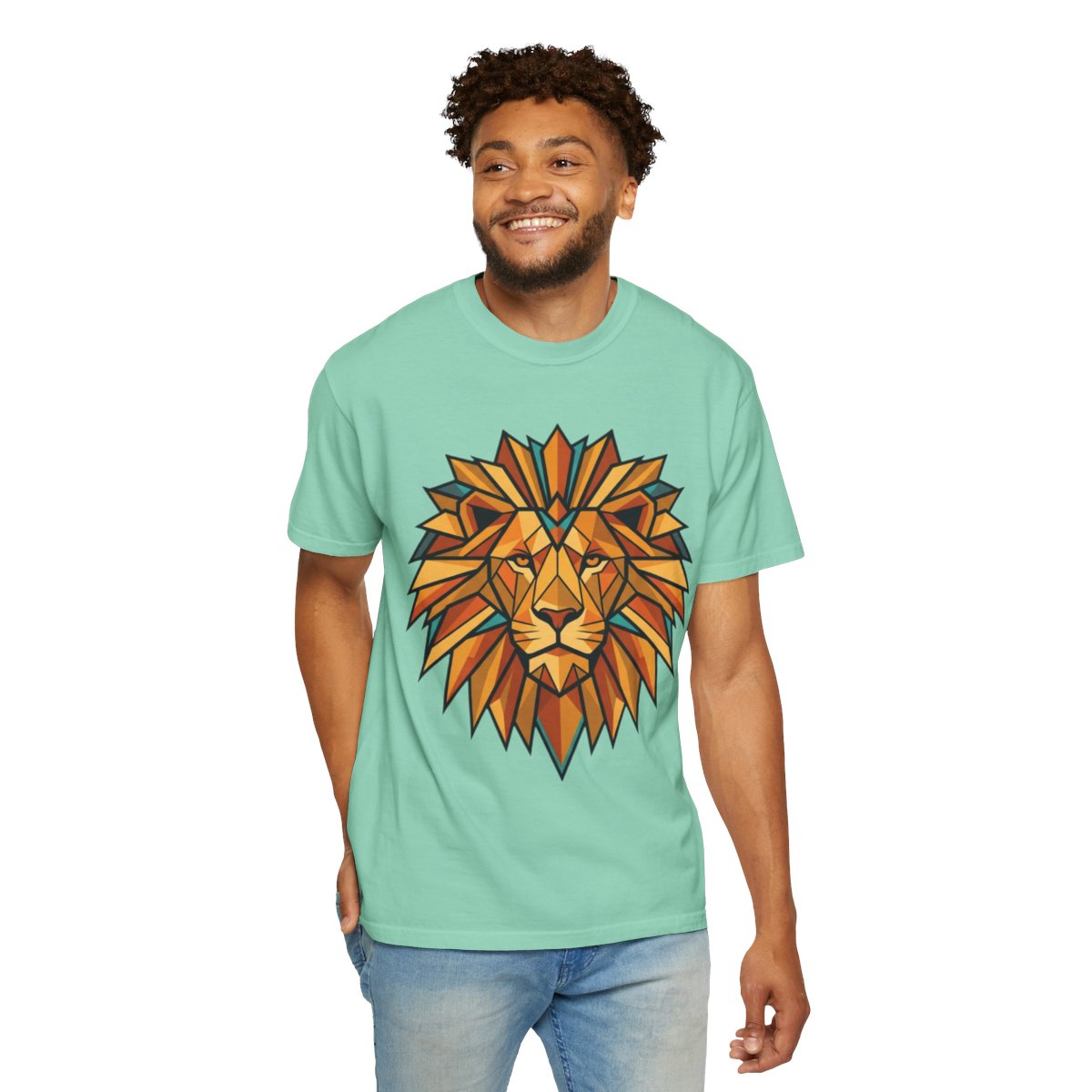 Color: Island Reef | Leo The Solar Lion Unisex Garment-Dyed Tee