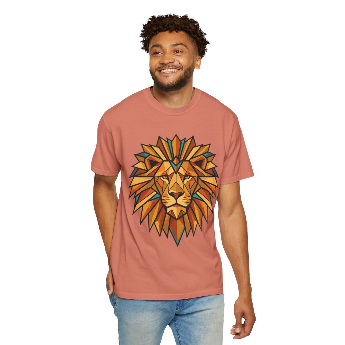 Color: Terracotta | Leo The Solar Lion Unisex Garment-Dyed Tee