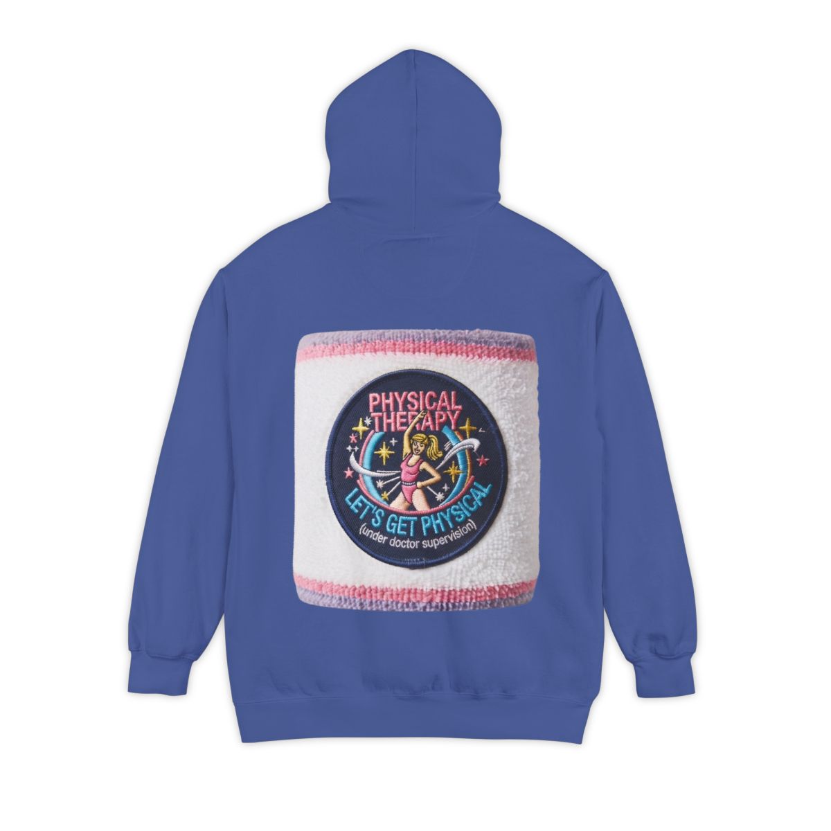Color: Flo Blue | Let's Get Physical Garment-Dyed Hoodie