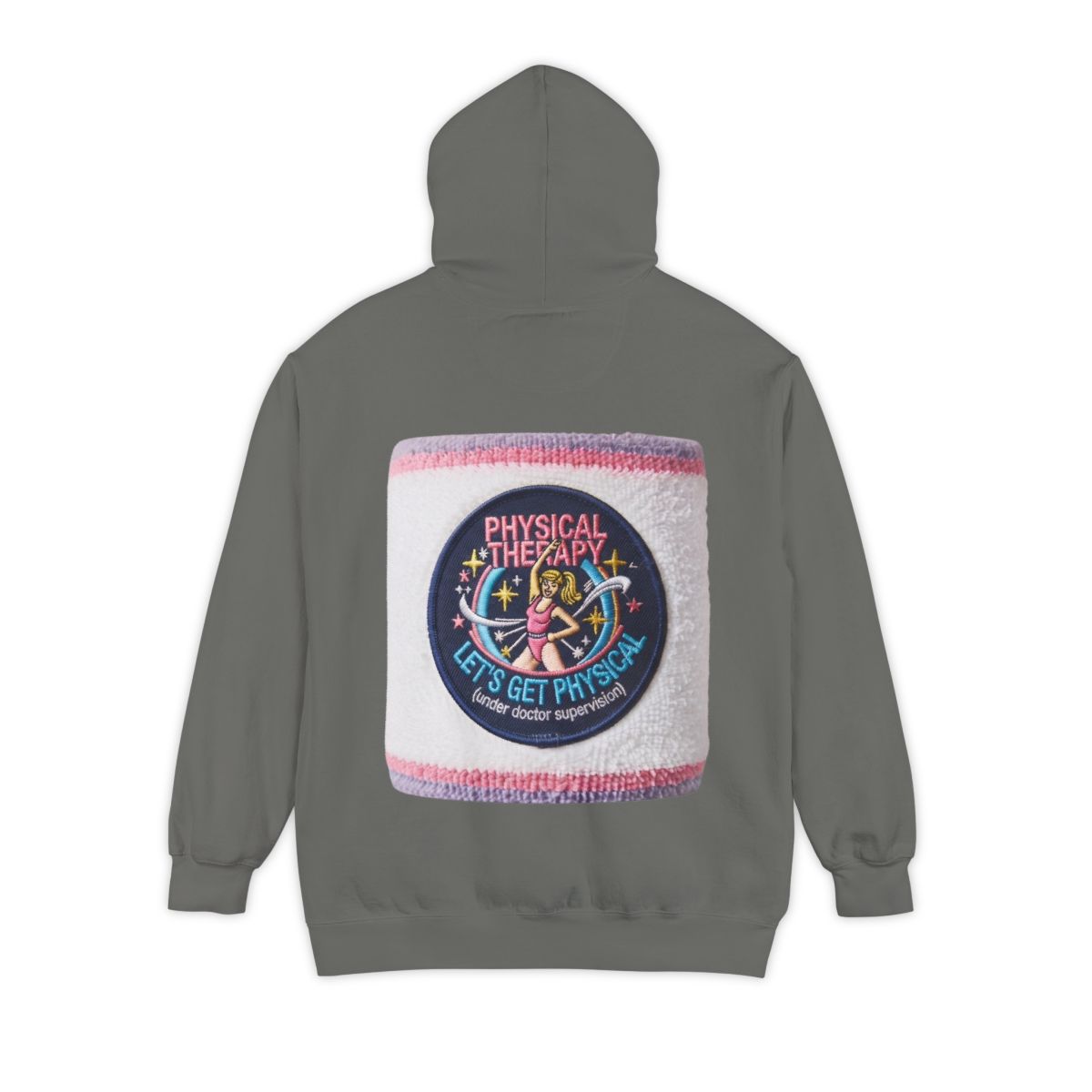 Color: Grey | Let's Get Physical Garment-Dyed Hoodie