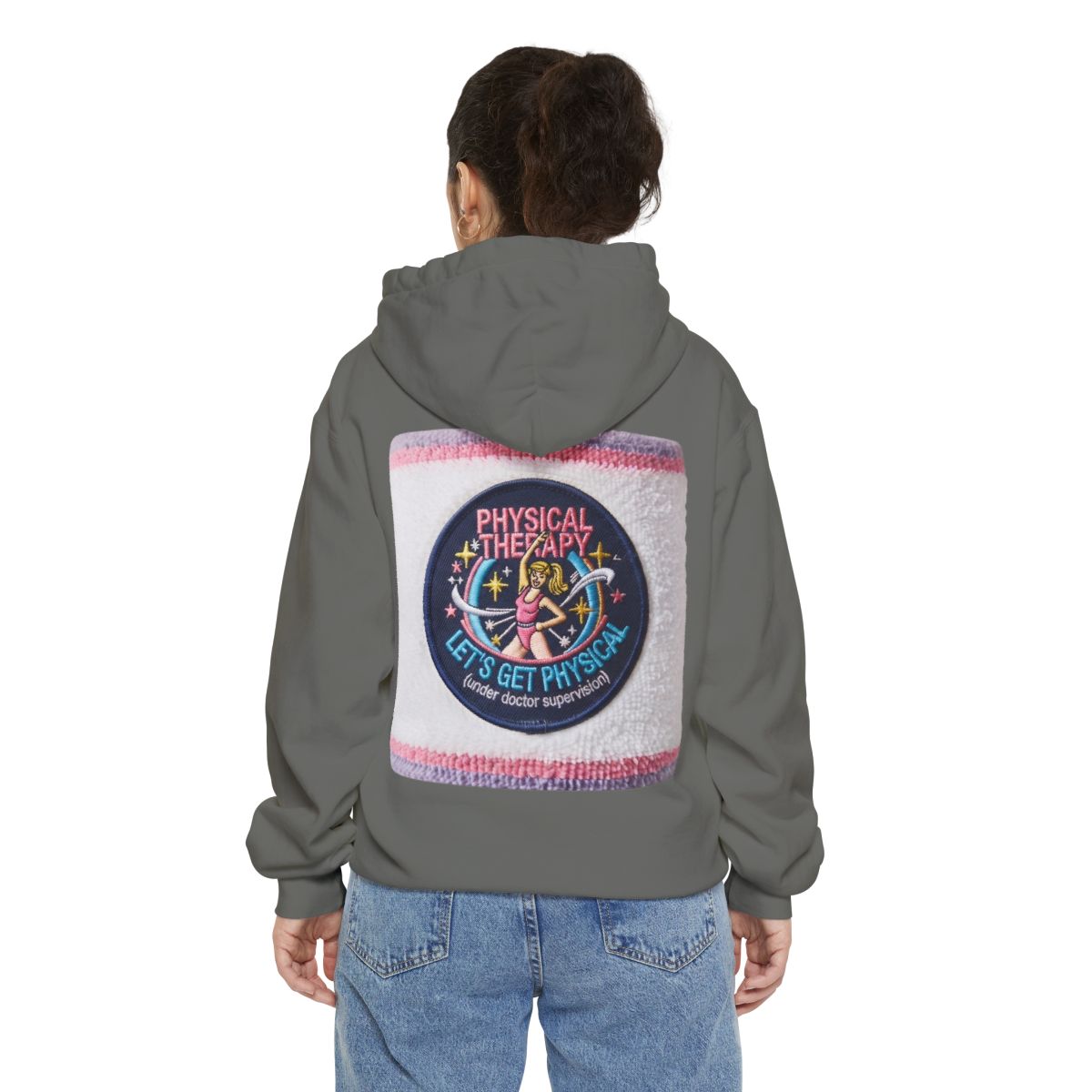 Color: Grey | Let's Get Physical Garment-Dyed Hoodie