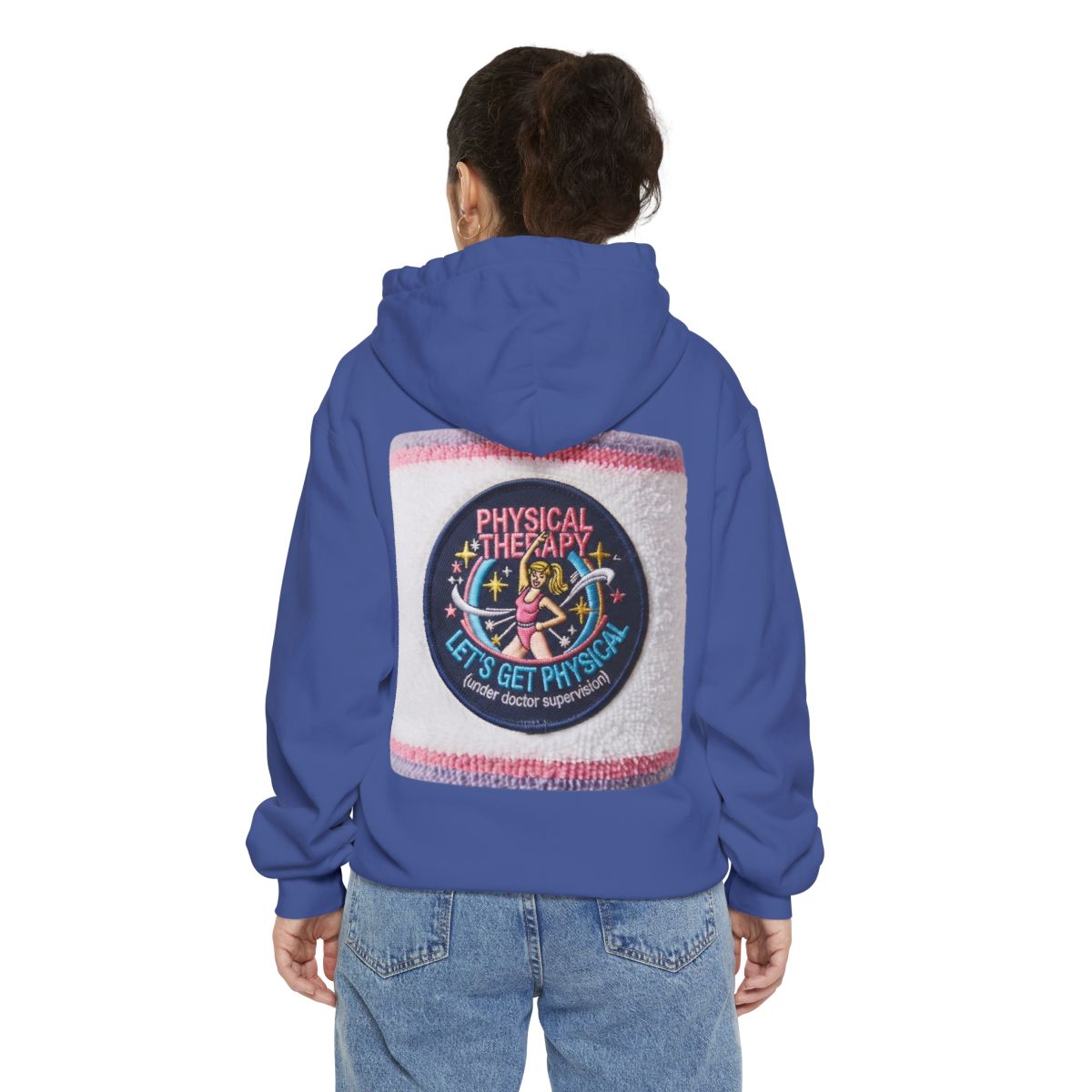 Color: Flo Blue | Let's Get Physical Garment-Dyed Hoodie