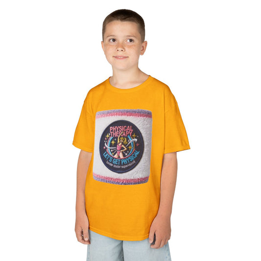 Color: Gold | Let's Get Physical Kids Tee