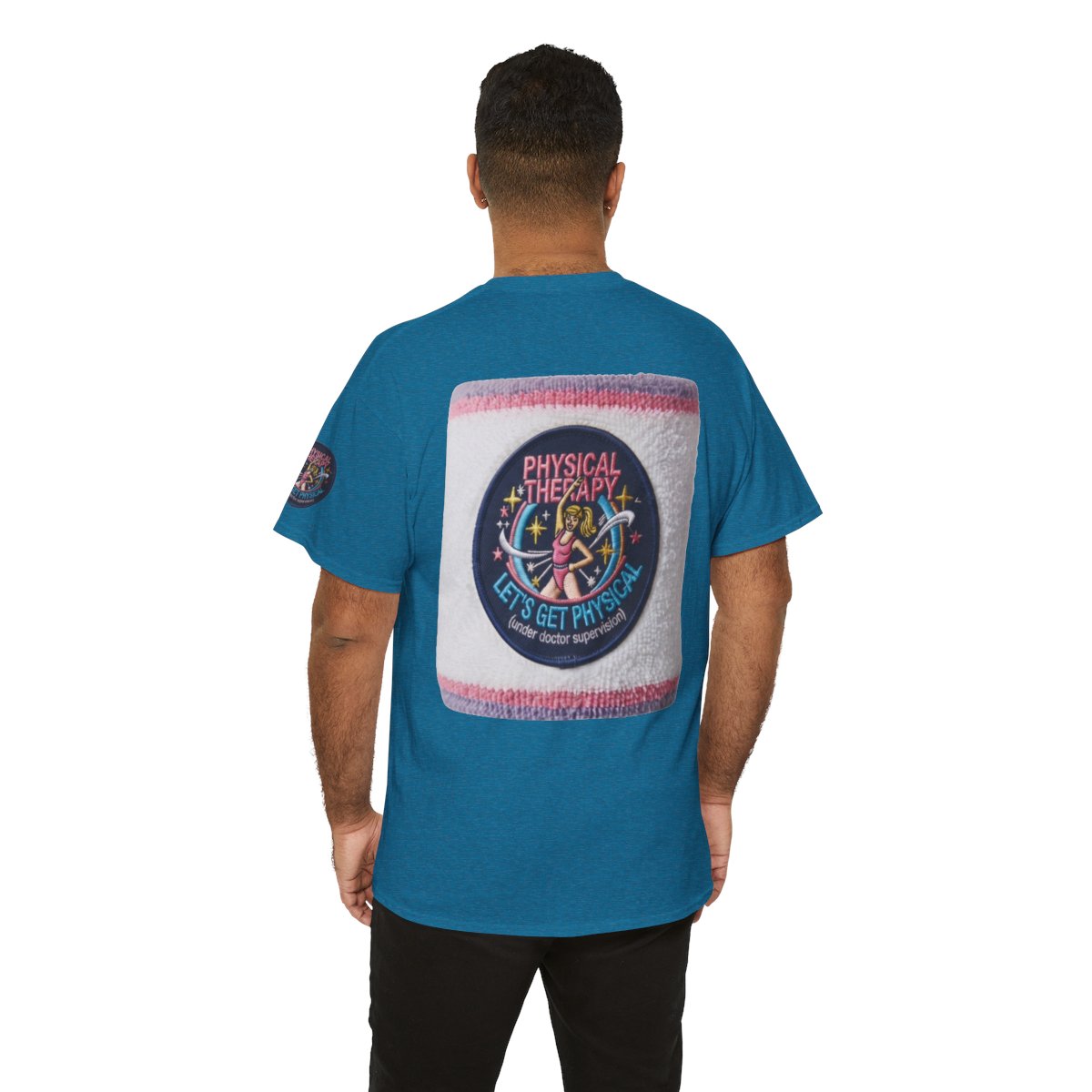 Color: Antique Sapphire | Let's Get Physical Premium Graphic Tee