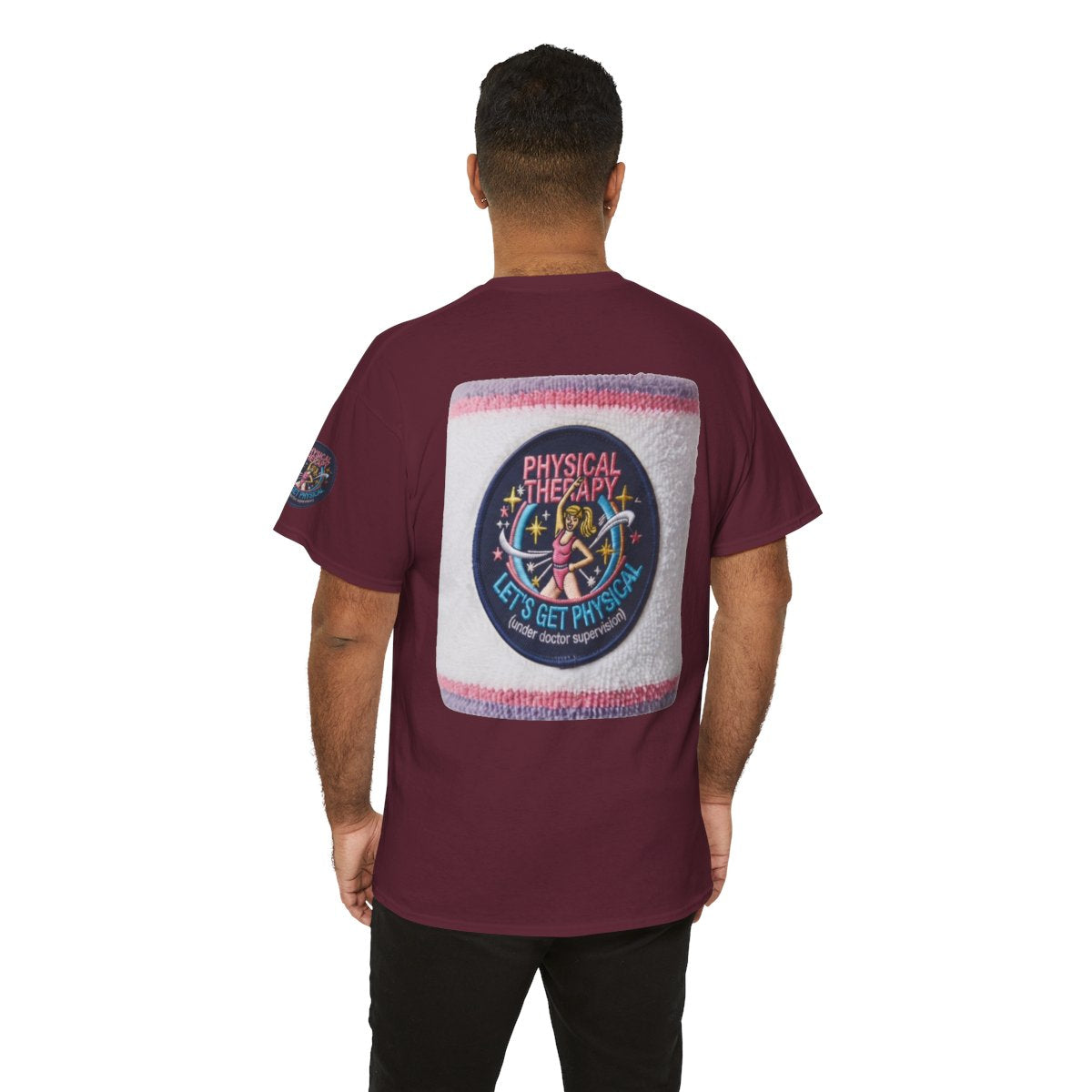 Color: Maroon | Let's Get Physical Premium Graphic Tee