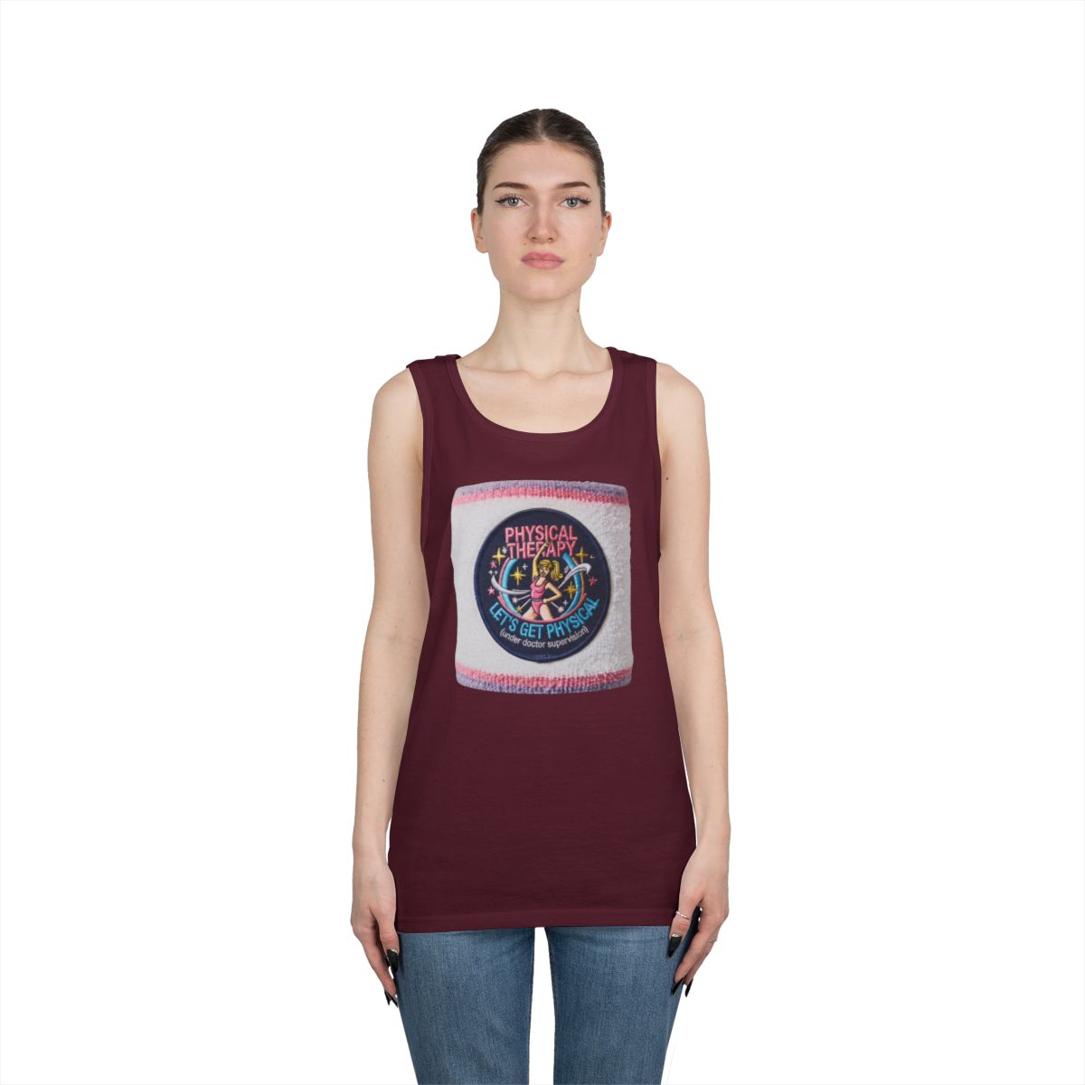 Color: Maroon | Let's Get Physical Tank Top
