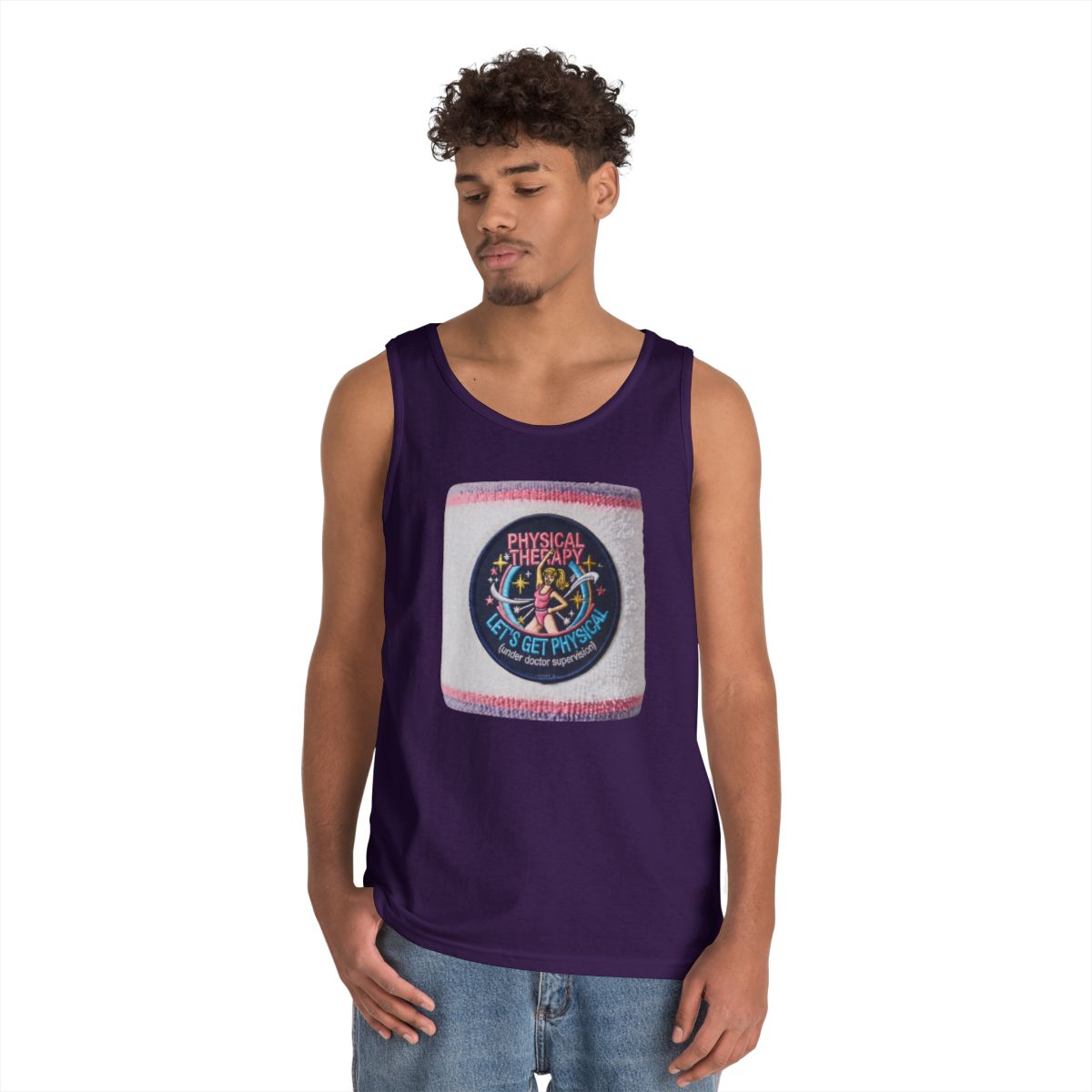 Color: Purple | Let's Get Physical Tank Top