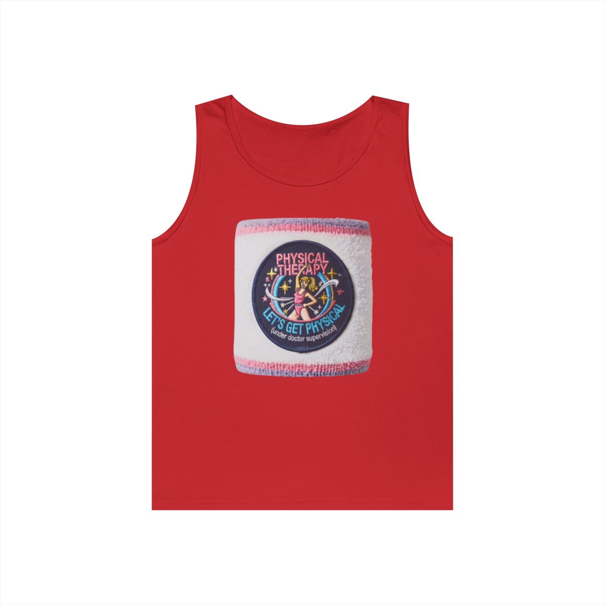 Color: Red | Let's Get Physical Tank Top