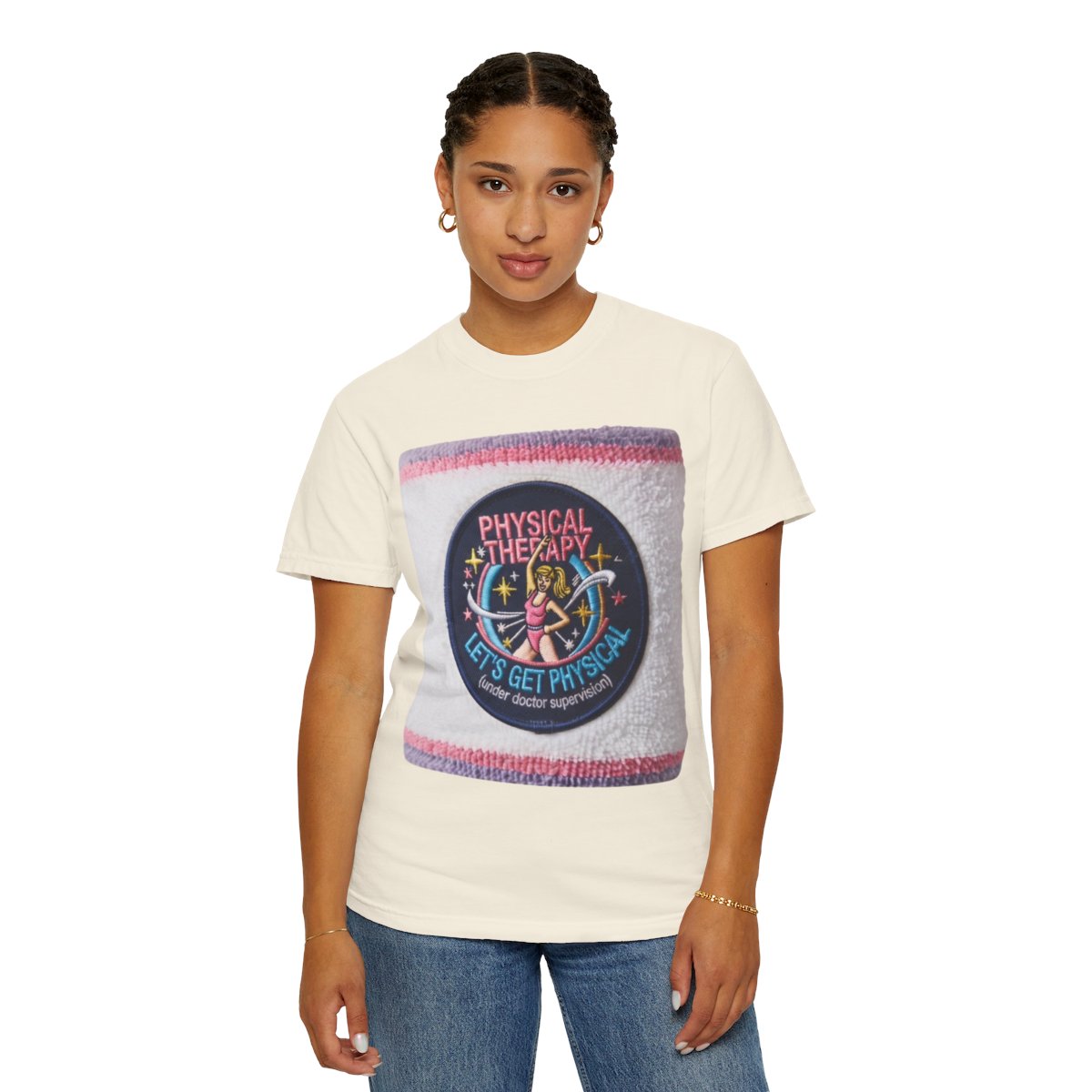 Color: Ivory | Let's Get Physical Unisex Garment-Dyed Tee
