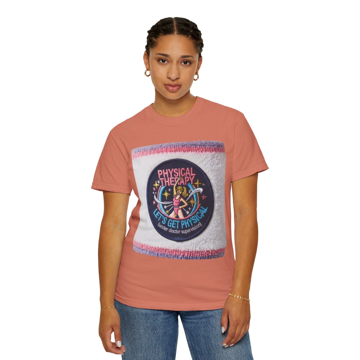 Color: Terracotta | Let's Get Physical Unisex Garment-Dyed Tee