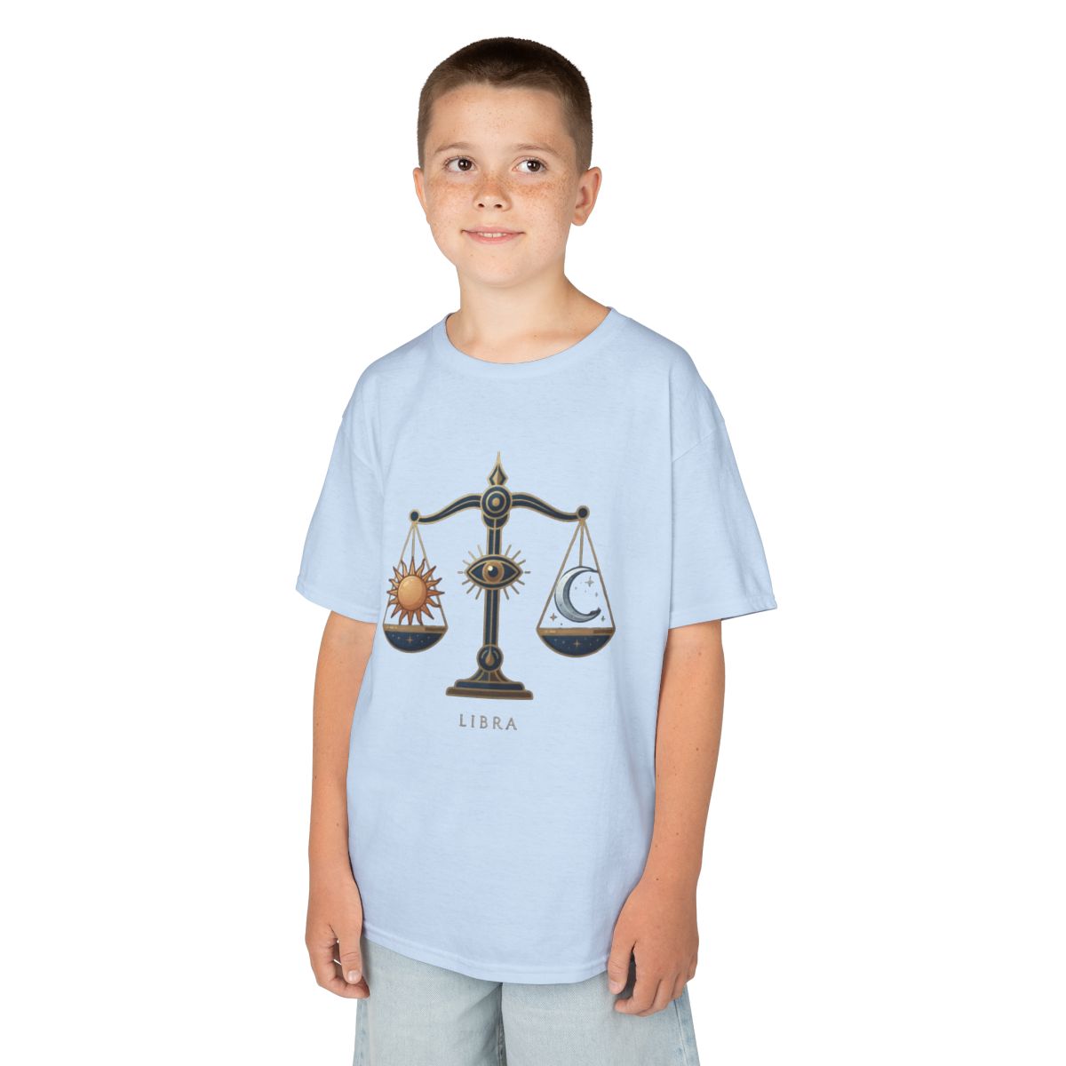 Color: Light Blue | Libra The Balanced Scales Kids Tee