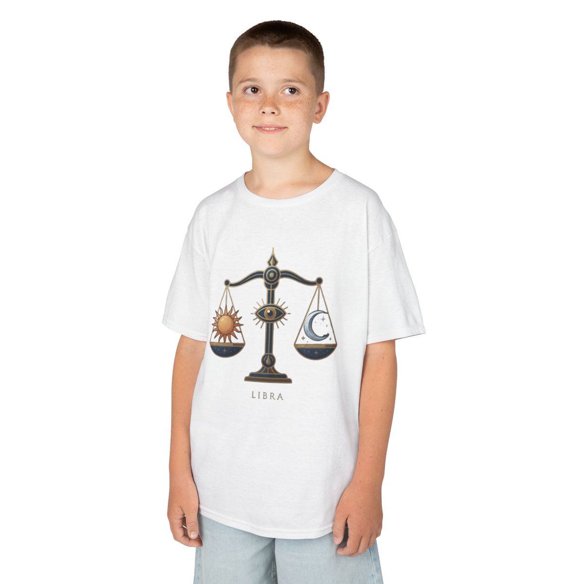 Color: White | Libra The Balanced Scales Kids Tee