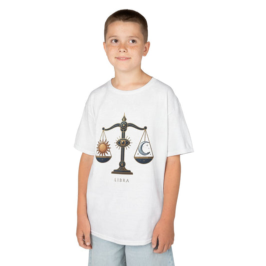 Color: White | Libra The Balanced Scales Kids Tee