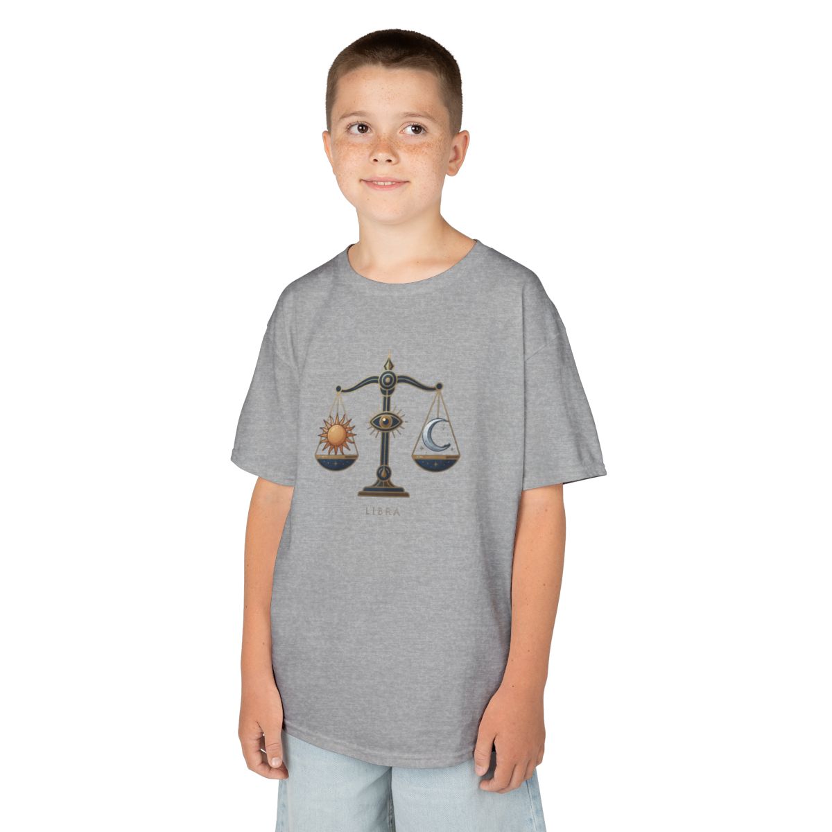 Color: Sport Grey | Libra The Balanced Scales Kids Tee