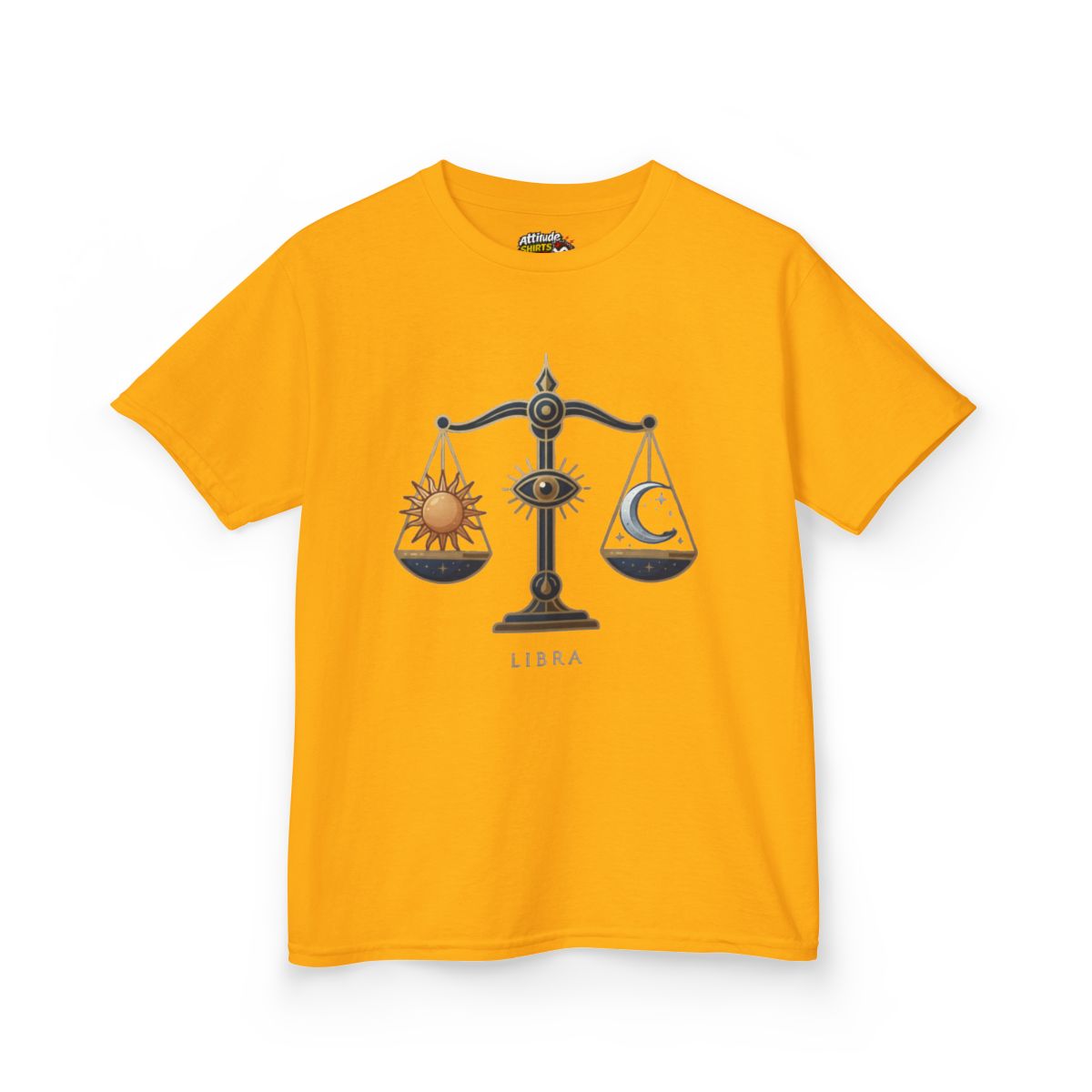 Color: Gold | Libra The Balanced Scales Kids Tee