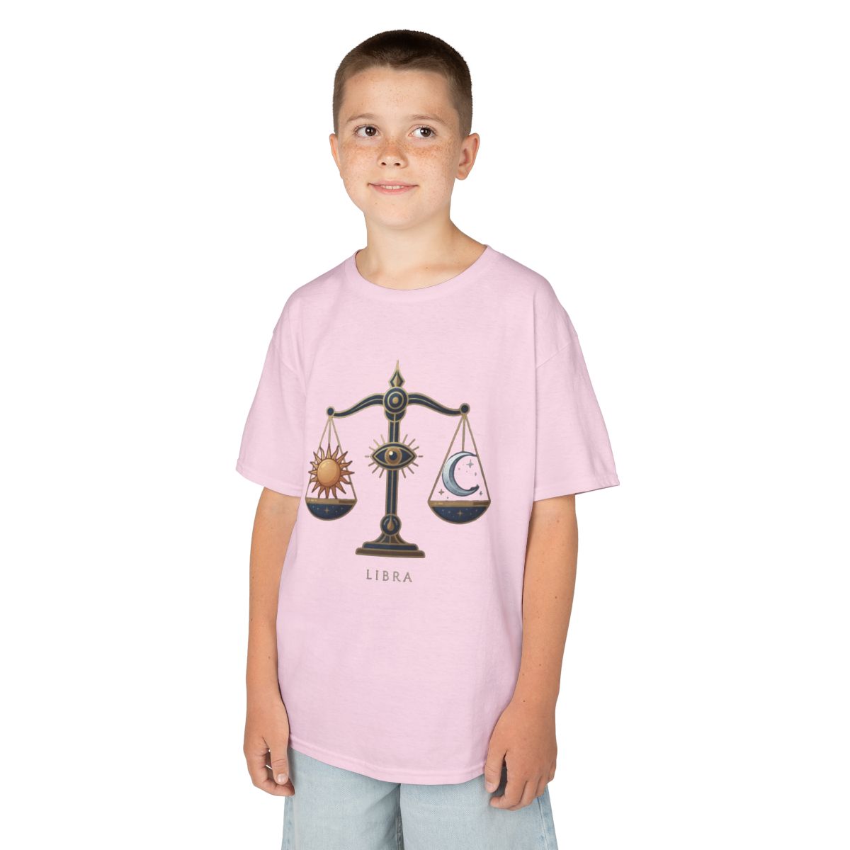Color: Light Pink | Libra The Balanced Scales Kids Tee