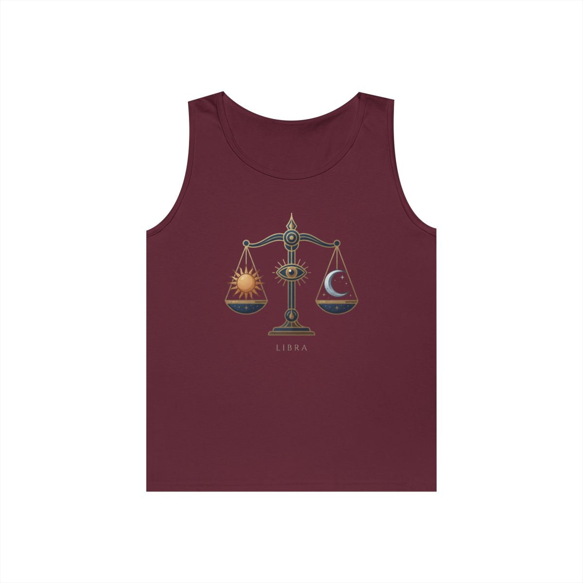 Color: Maroon | Libra The Balanced Scales Tank Top