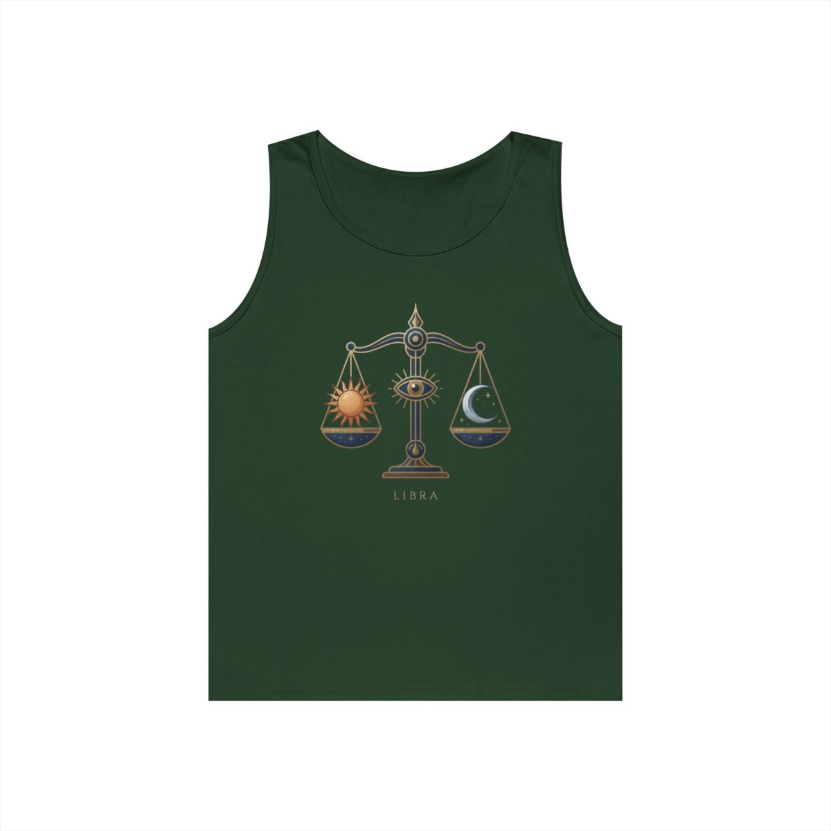 Color: Forest Green | Libra The Balanced Scales Tank Top