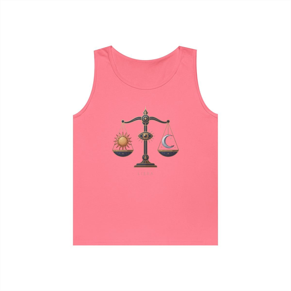 Color: Safety Pink | Libra The Balanced Scales Tank Top
