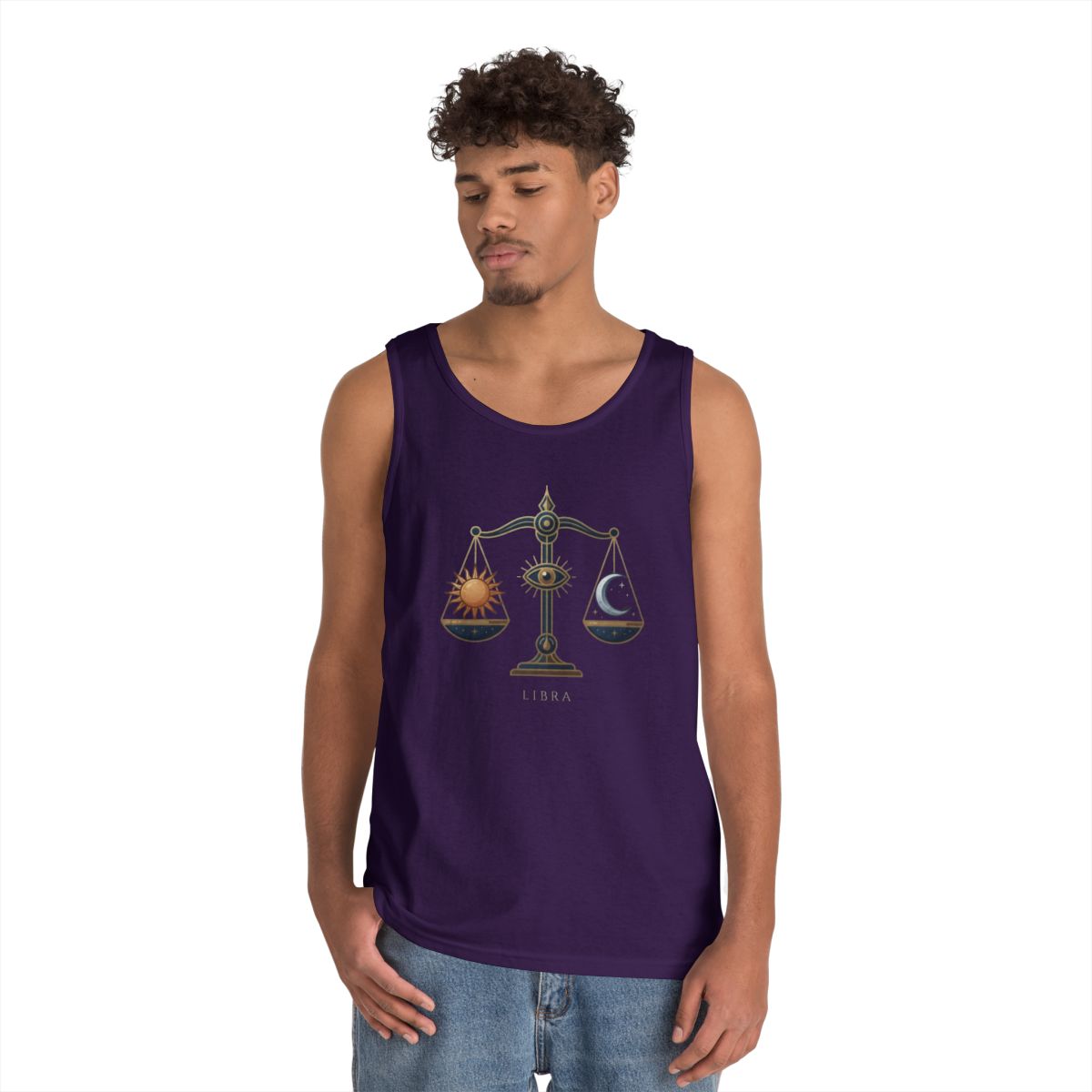 Color: Purple | Libra The Balanced Scales Tank Top