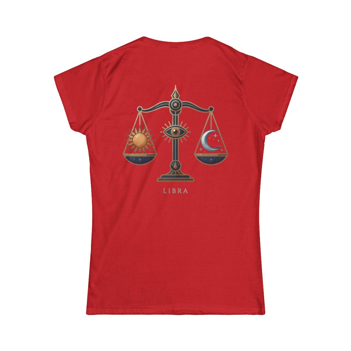 Color: Red | Libra The Balanced Scales Women's Tee