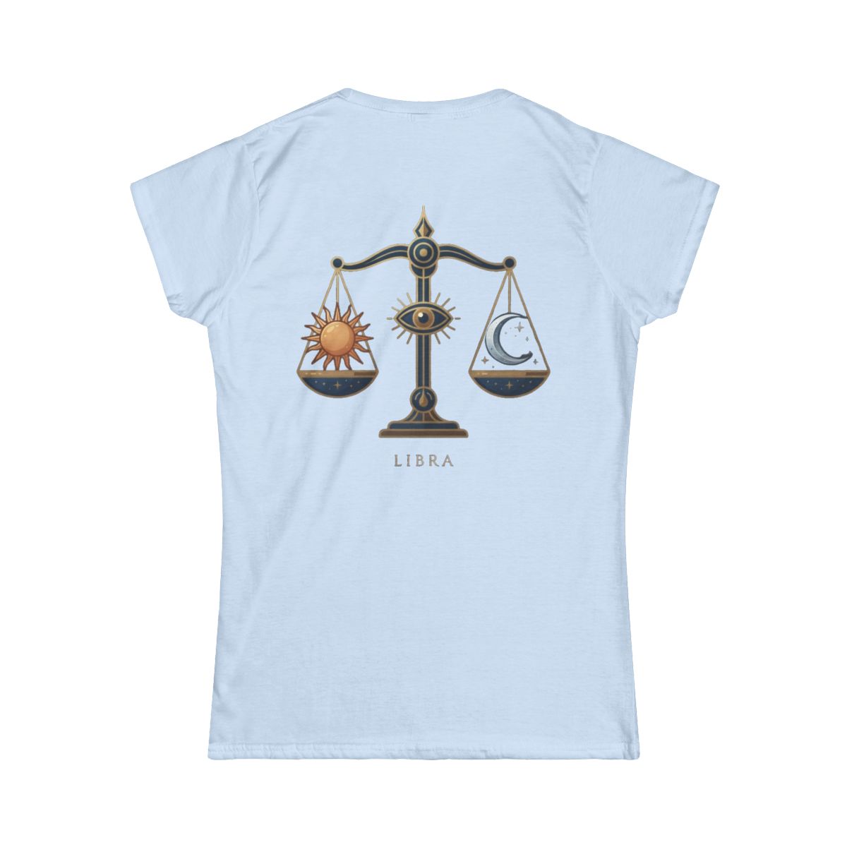 Color: Light Blue | Libra The Balanced Scales Women's Tee