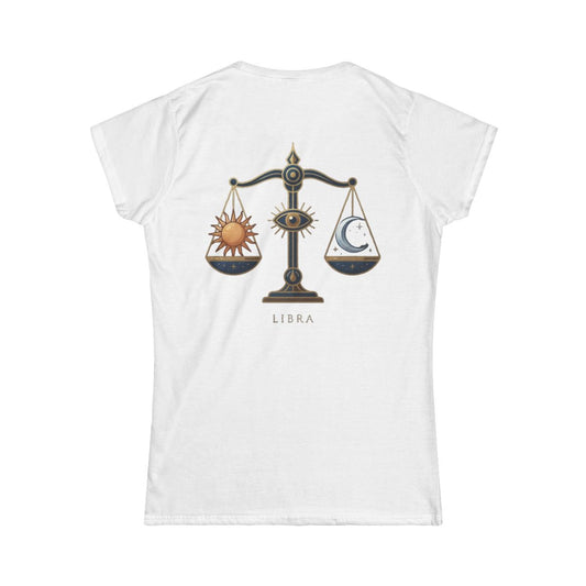 Color: White | Libra The Balanced Scales Women's Tee