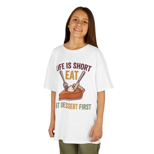 Color: White | Life Is Short - Eat Kids Tee