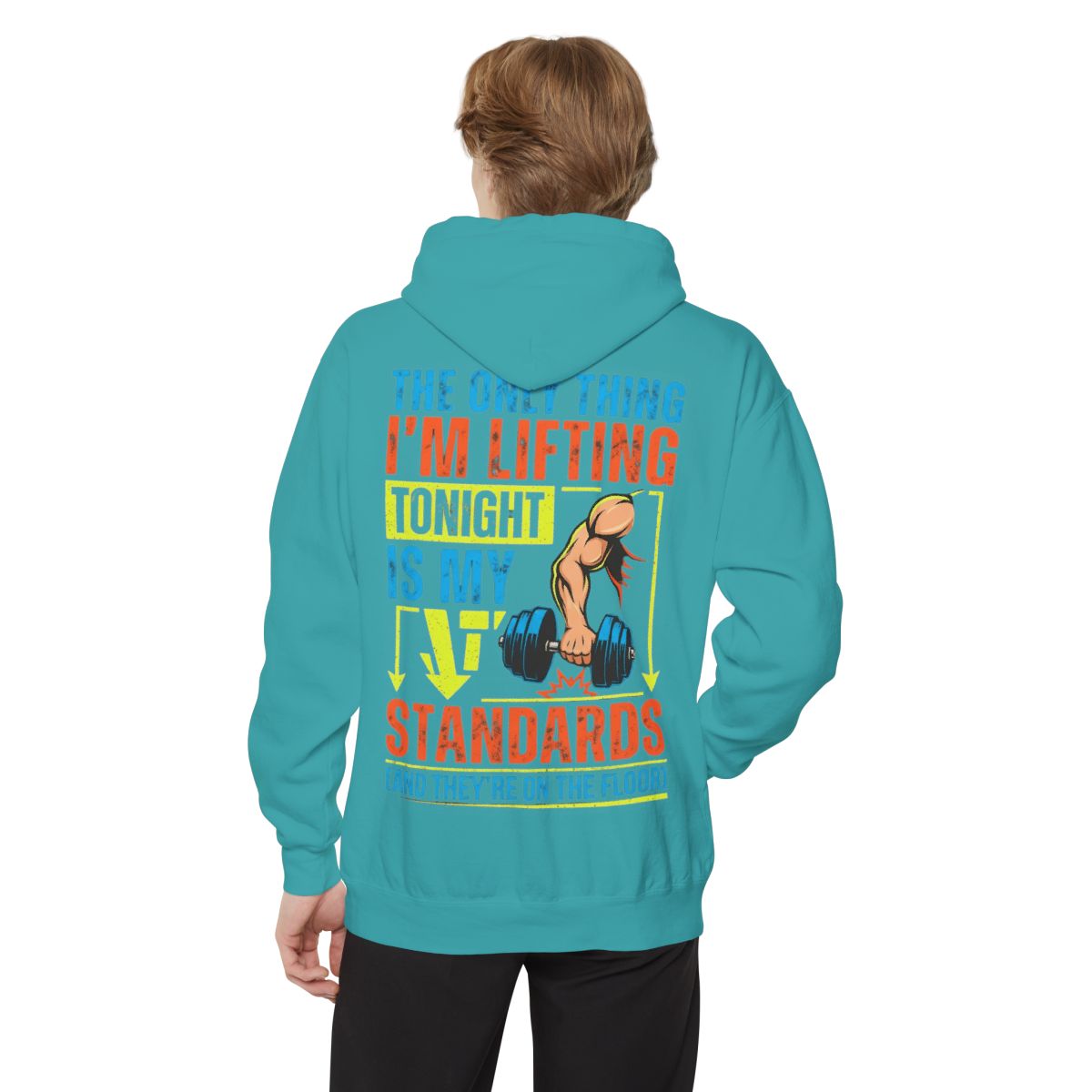 Color: Seafoam | Lifting Standards Garment-Dyed Hoodie