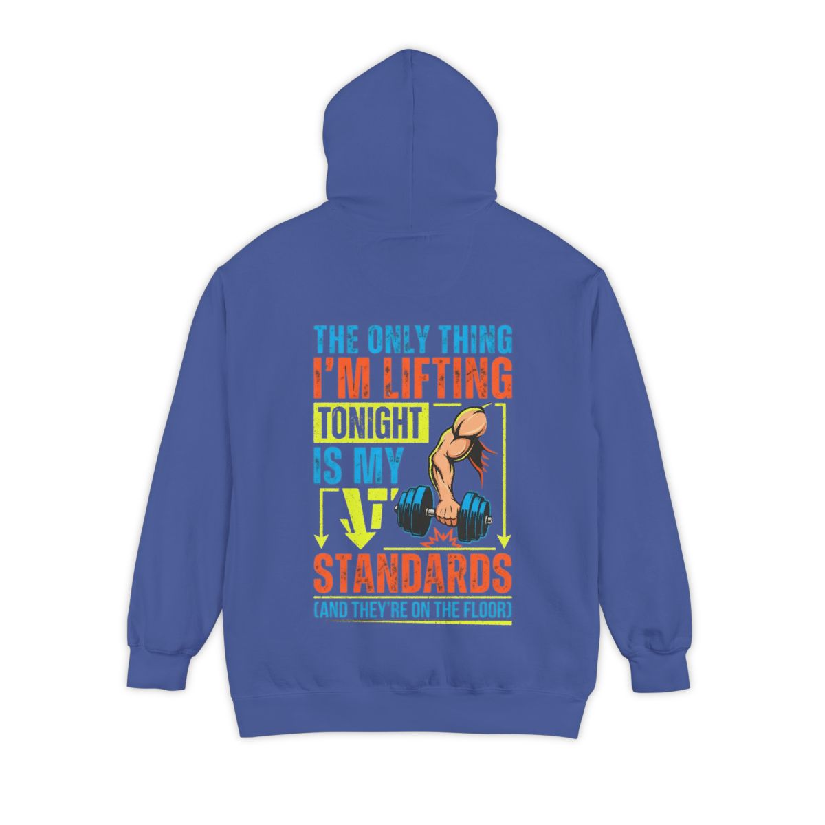 Color: Flo Blue | Lifting Standards Garment-Dyed Hoodie