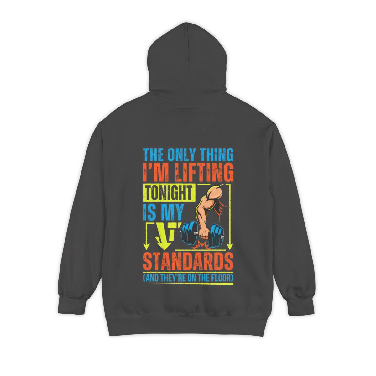 Color: Pepper | Lifting Standards Garment-Dyed Hoodie