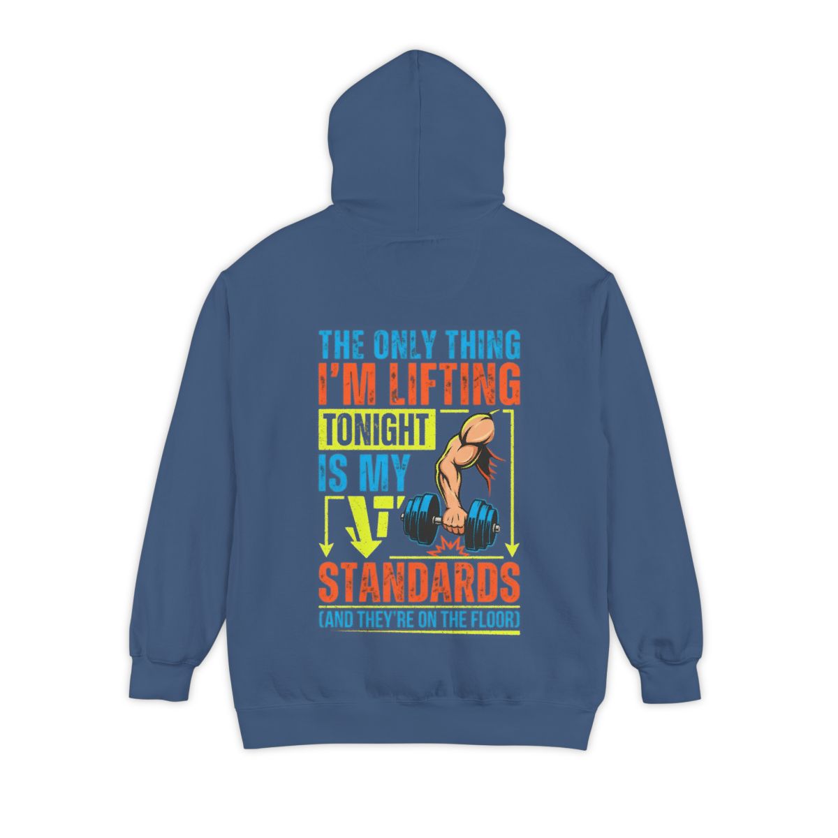 Color: True Navy | Lifting Standards Garment-Dyed Hoodie