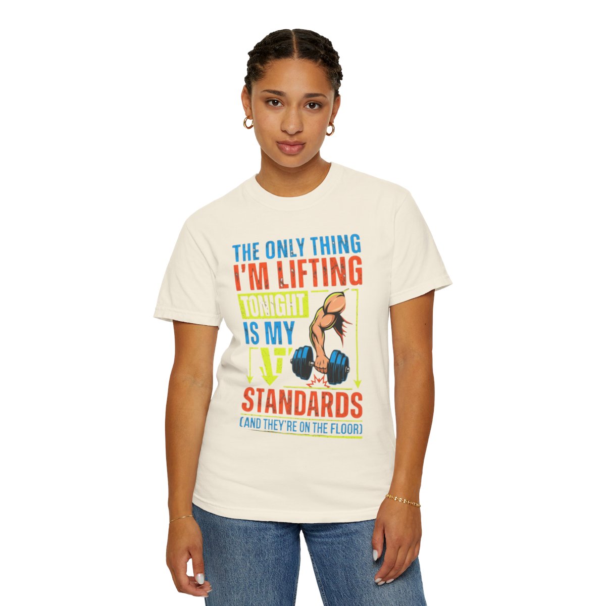 Color: Ivory | Lifting Standards Unisex Garment-Dyed Tee