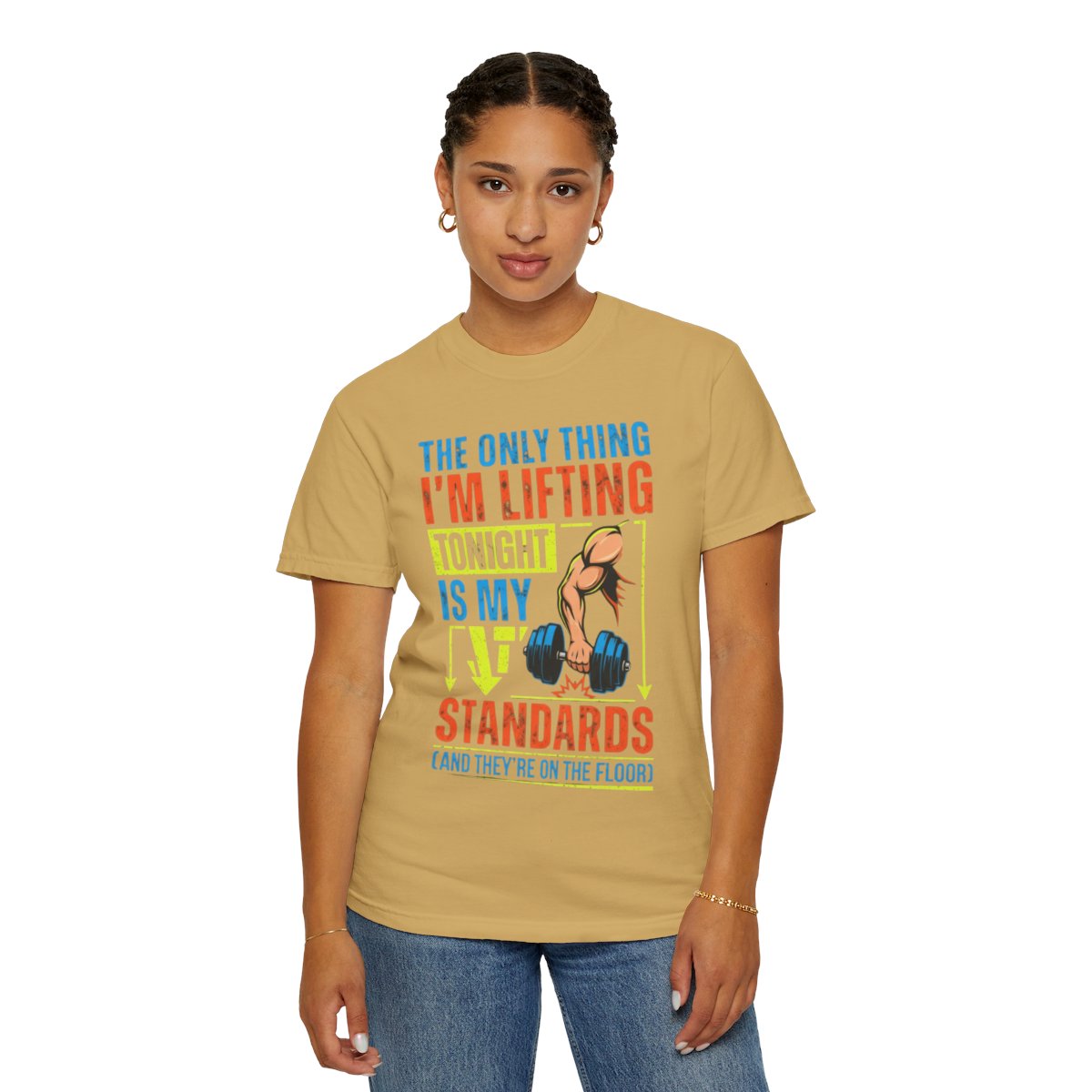 Color: Mustard | Lifting Standards Unisex Garment-Dyed Tee