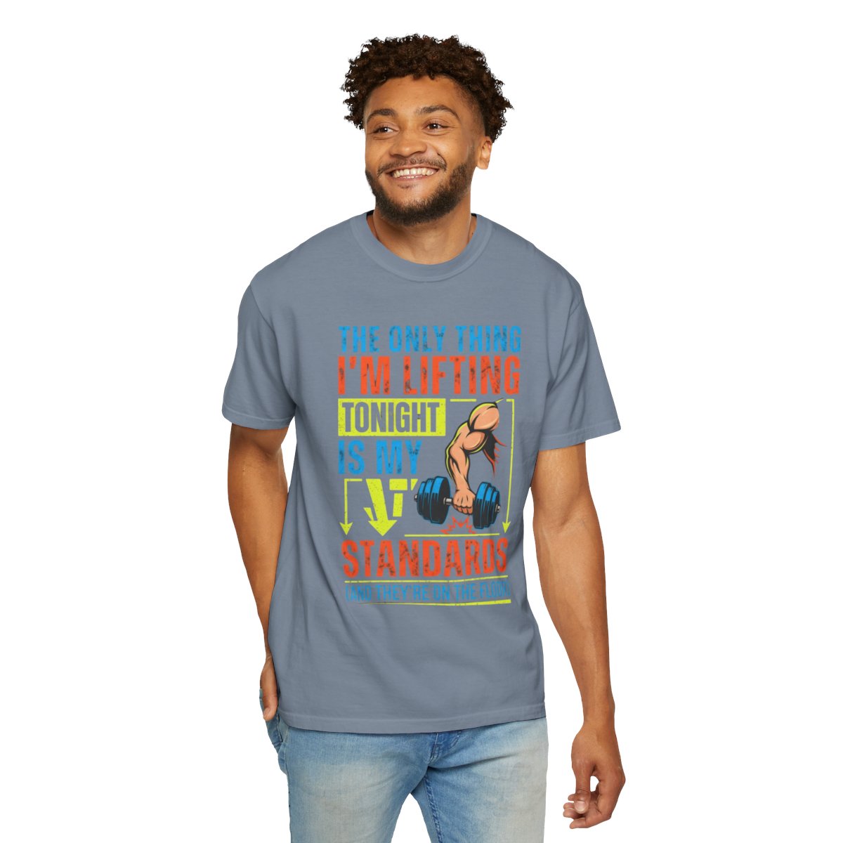 Color: Blue Jean | Lifting Standards Unisex Garment-Dyed Tee